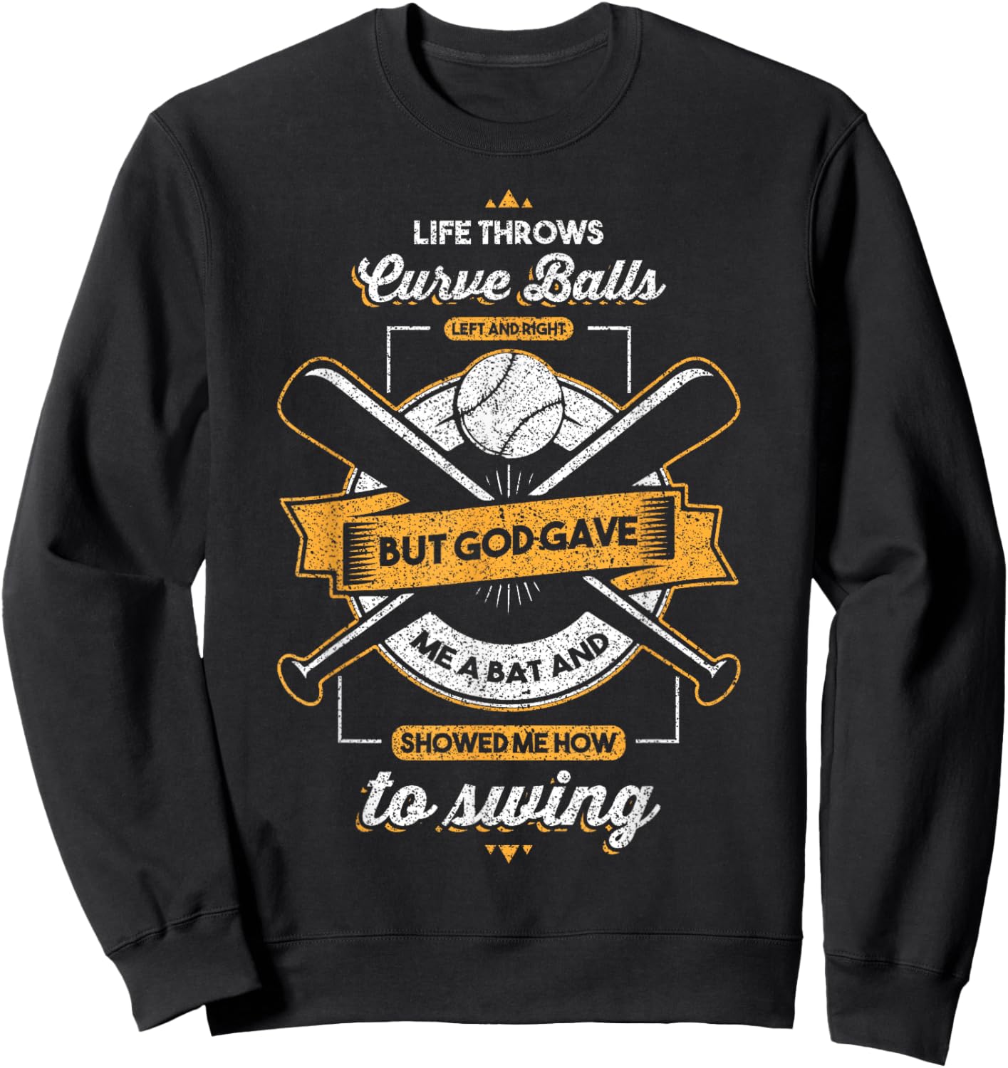 Baseball | But God Gave Christian Gift Sweatshirt - Sweatshirt | Black