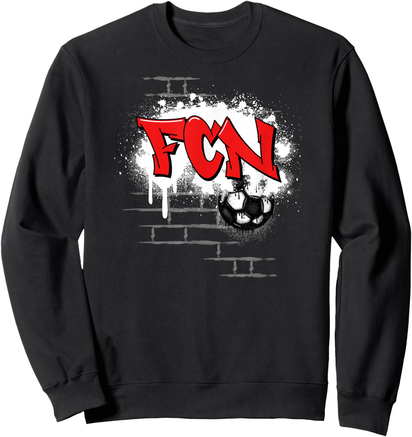 Nuremberg Football Clubberer Fan Franken Stadium Red White , black Sweatshirt - Sweatshirt | Black