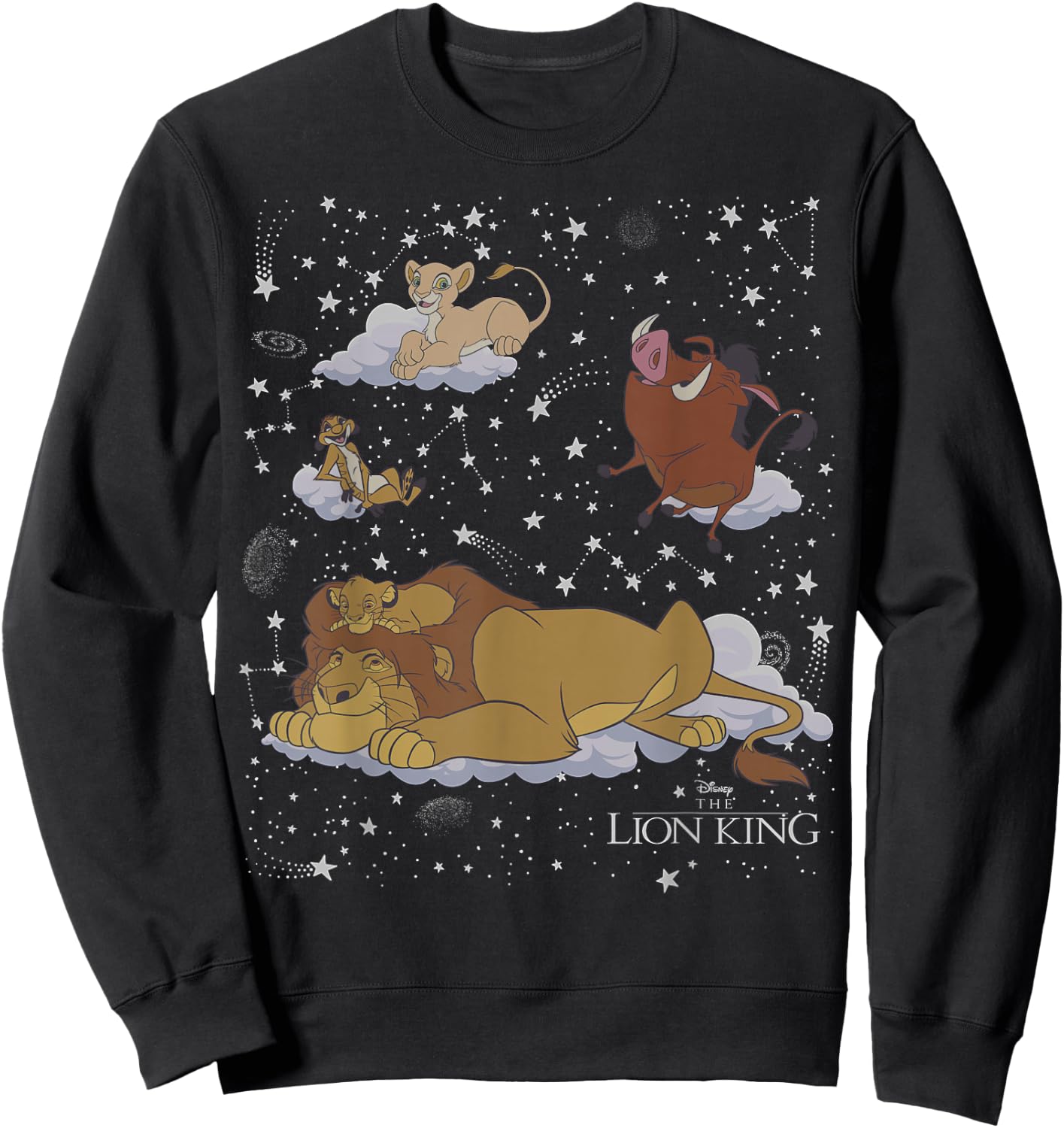 Disney The Lion King Friends In The Stars Portrait Sweatshirt - Sweatshirt | Black