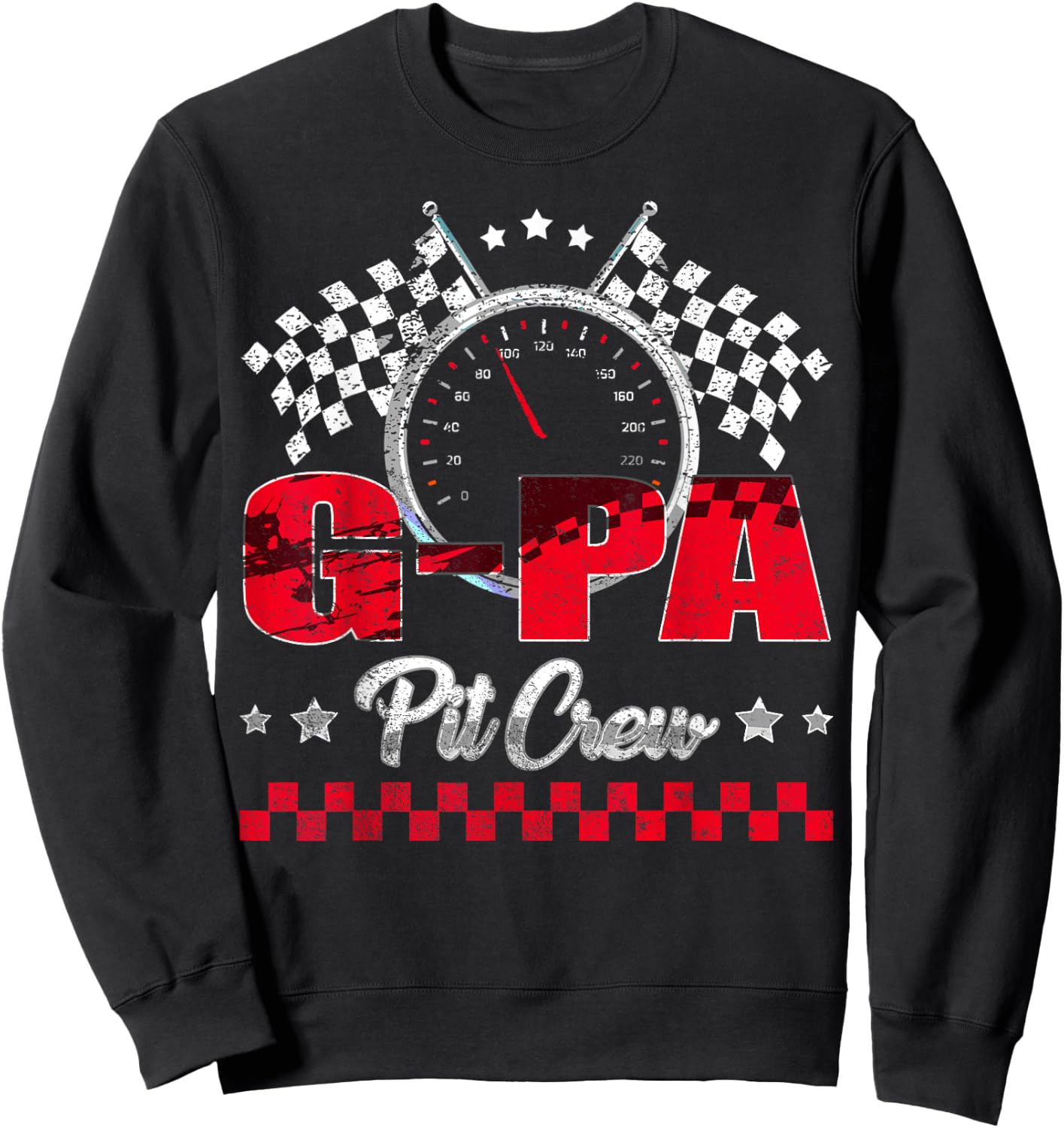 Race Car Birthday Party Racing Family G-pa Pit Crew Sweatshirt - Sweatshirt | Black