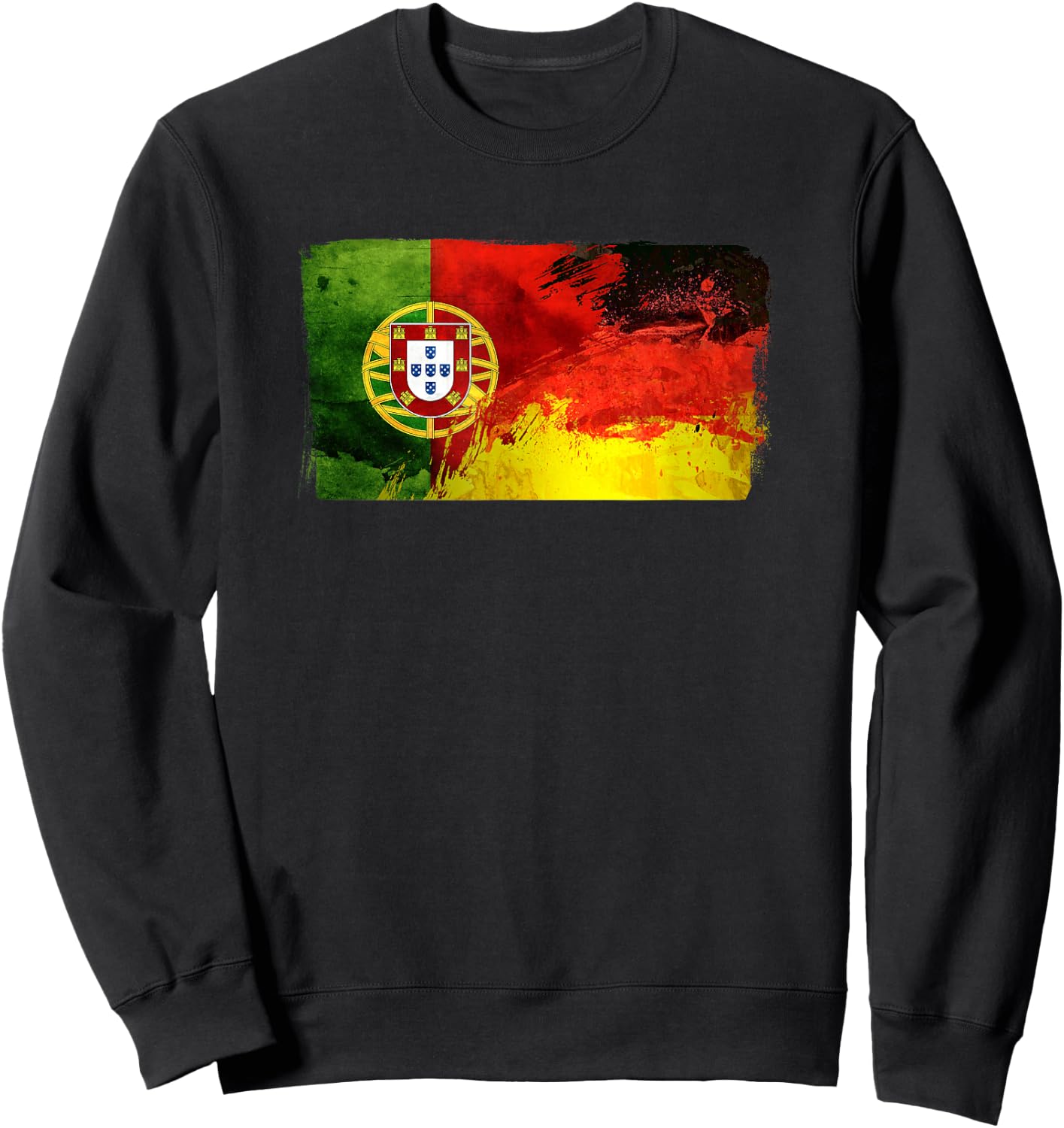 Portugal Deutschland Fusion Fußball Sport Wettkampf Freunde Sweatshirt - Sweatshirt | Black