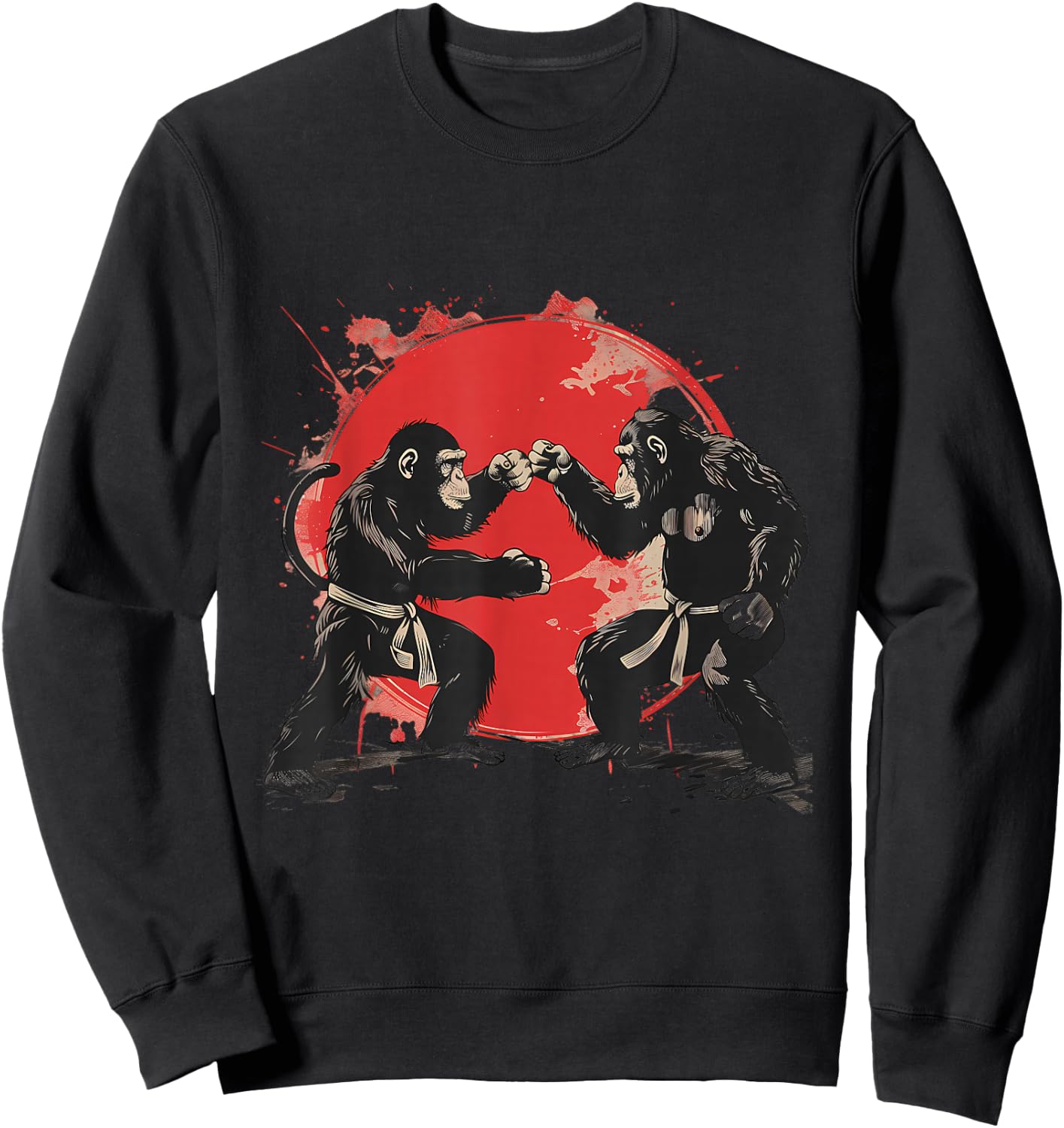 MMA Monkey Taekwondo Jiu-Jitsu Martial Arts Kickboxing Sweatshirt - Sweatshirt | Black