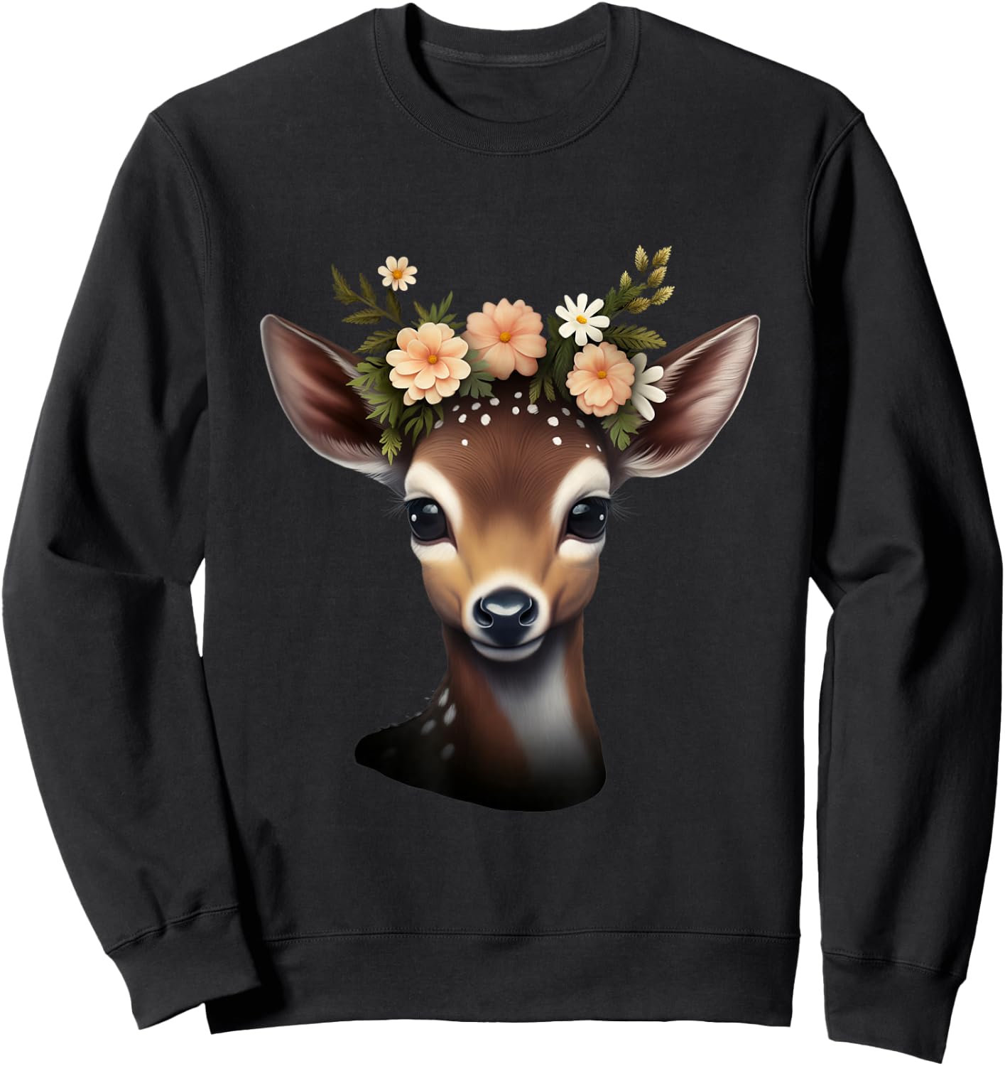 Deer Deer Women's Costume Shirt Dirndl Outfit , black Sweatshirt - Sweatshirt | Black