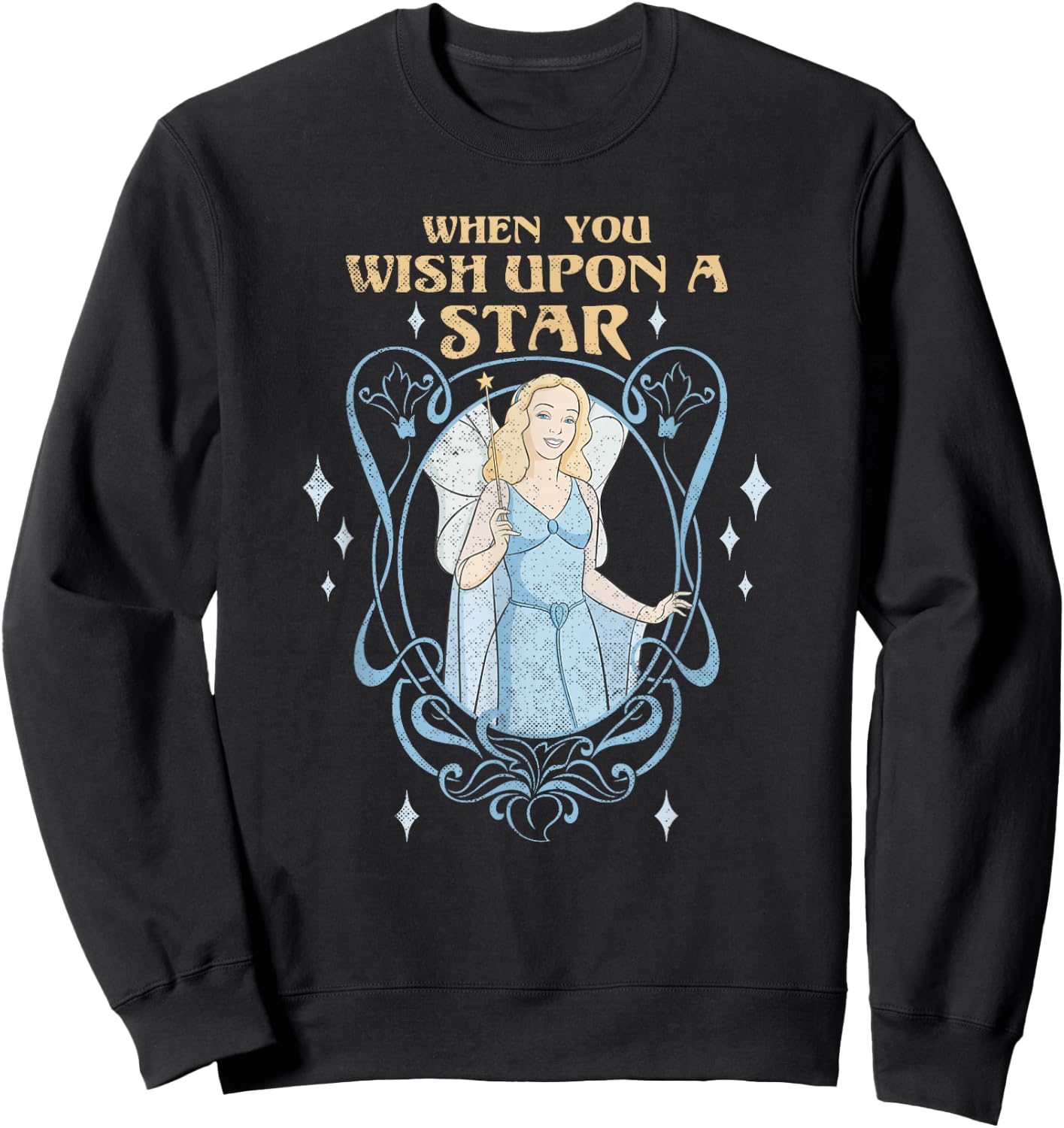 Disney Pinocchio Blue Fairy Wish Upon a Star Sweatshirt - Sweatshirt | Black