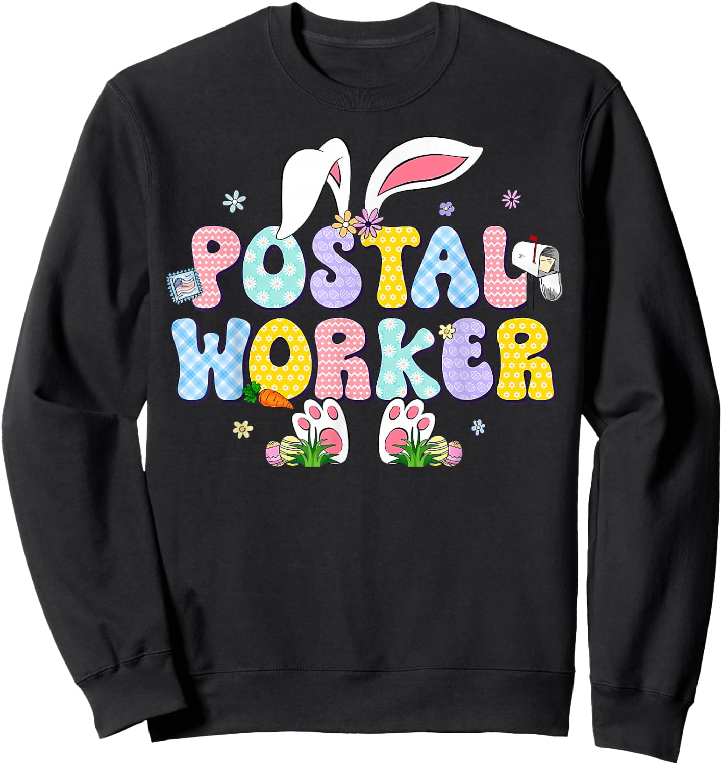 Postal Worker Easter Mail Carrier Postal Carrier Mailman Sweatshirt - Sweatshirt | Black