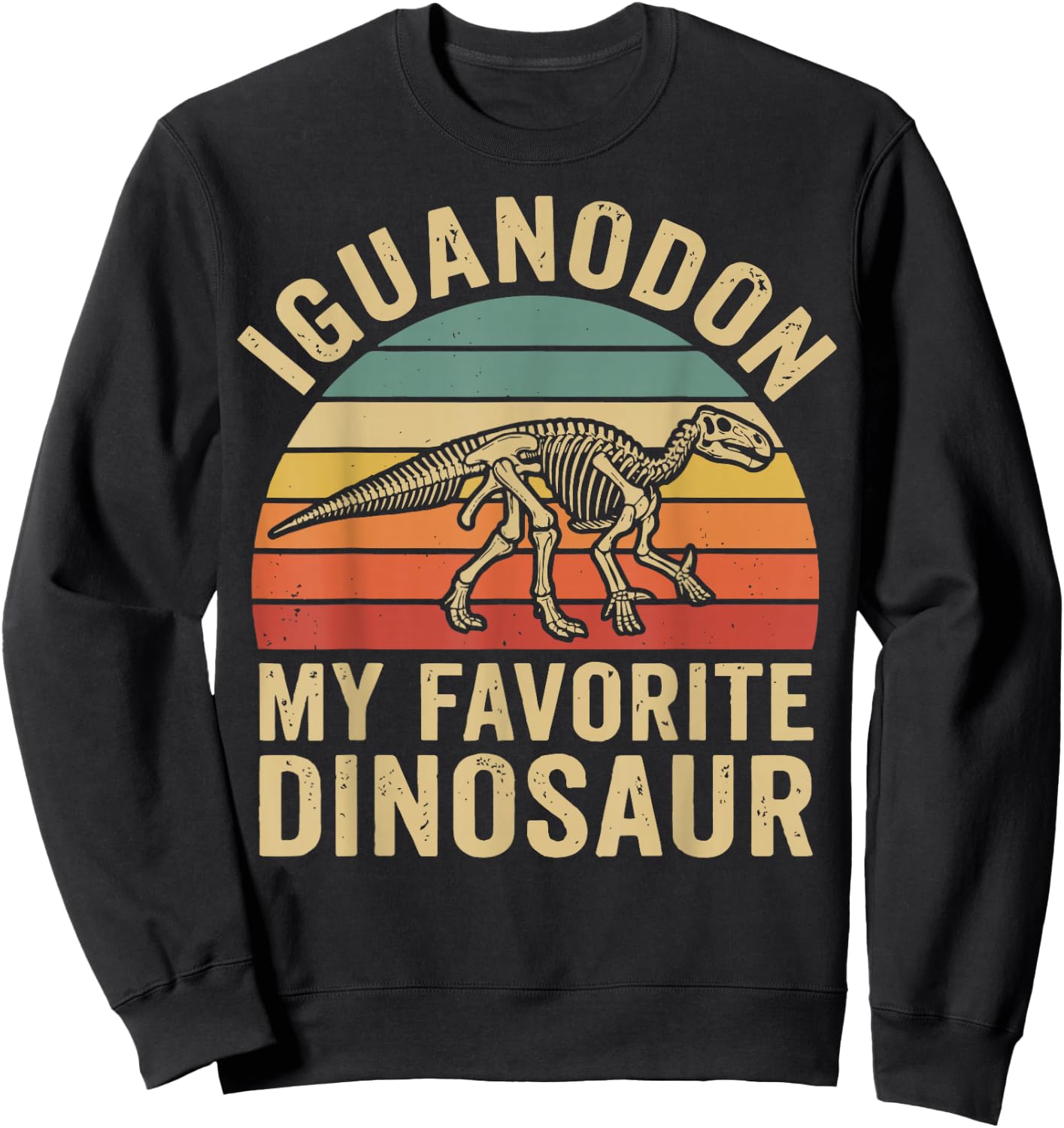 Iguanodon My Favorite Dinosaur Sweatshirt - Sweatshirt | Black