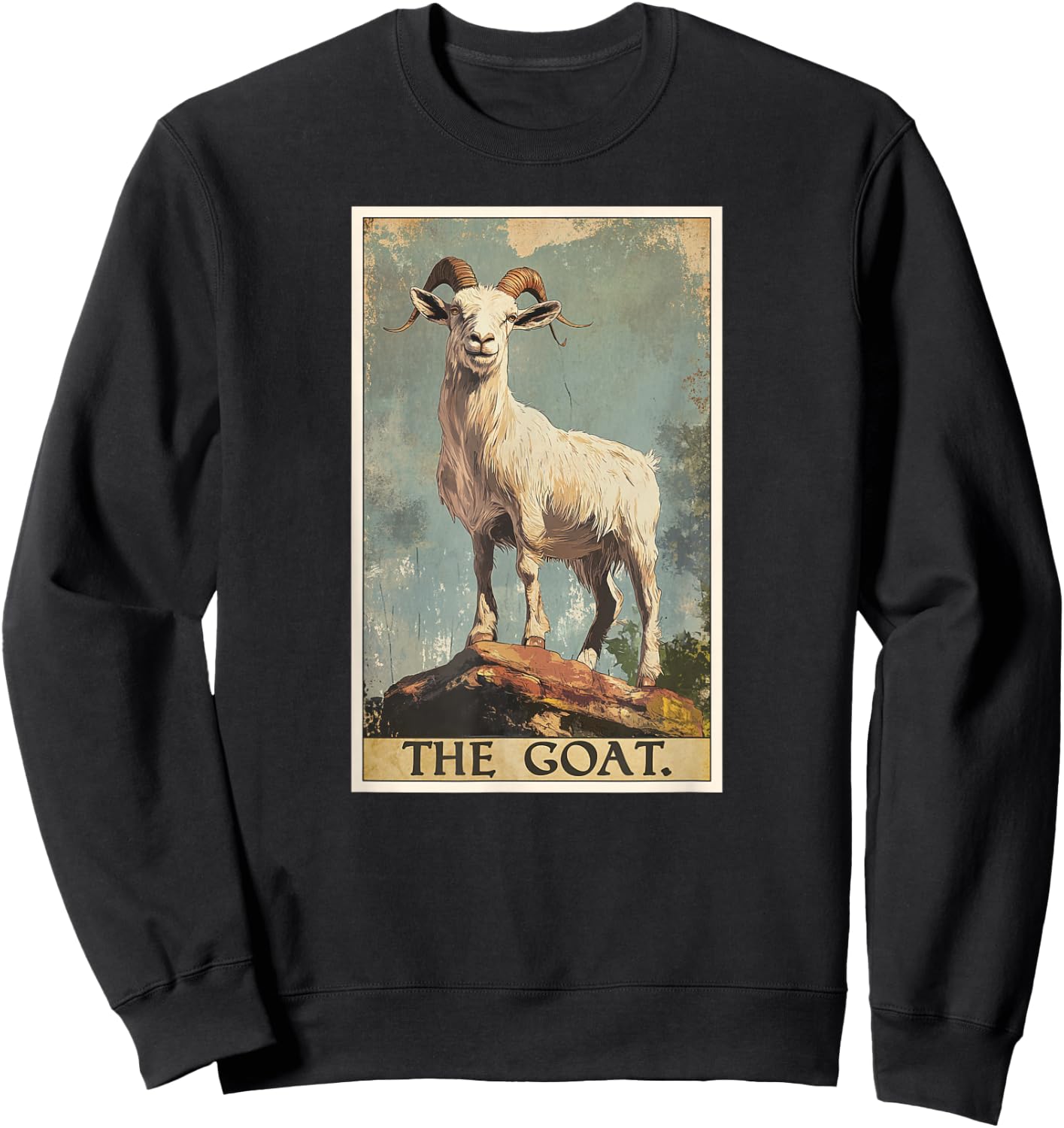 Goat Tarot Card Goats Goat Sweatshirt - Sweatshirt | Black