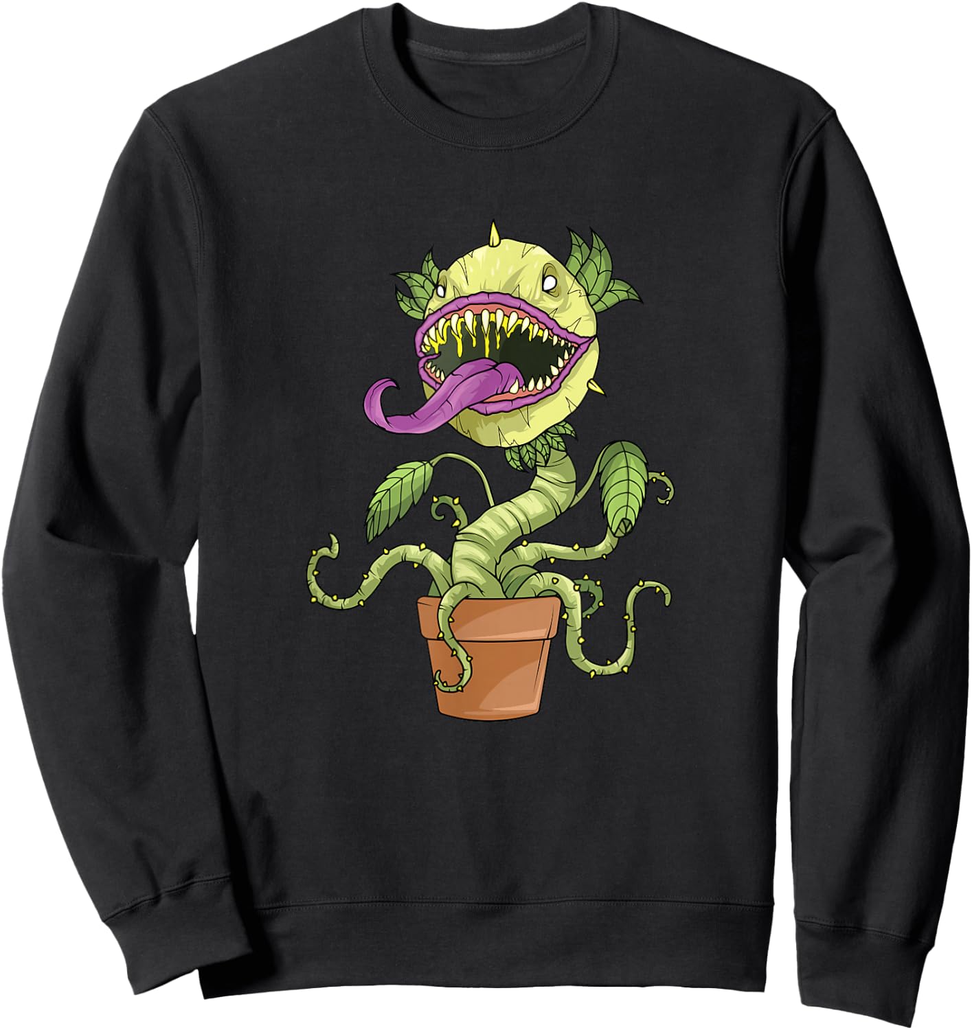 Venus Fly Trap Costume Carnivorous Plant Monster , black, s Sweatshirt - Sweatshirt | Black