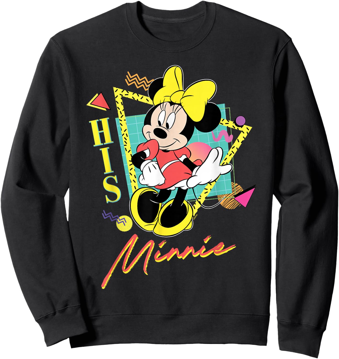 Disney Minnie Mouse Retro '90s Couples Matching His Minnie Sweatshirt - Sweatshirt | Black