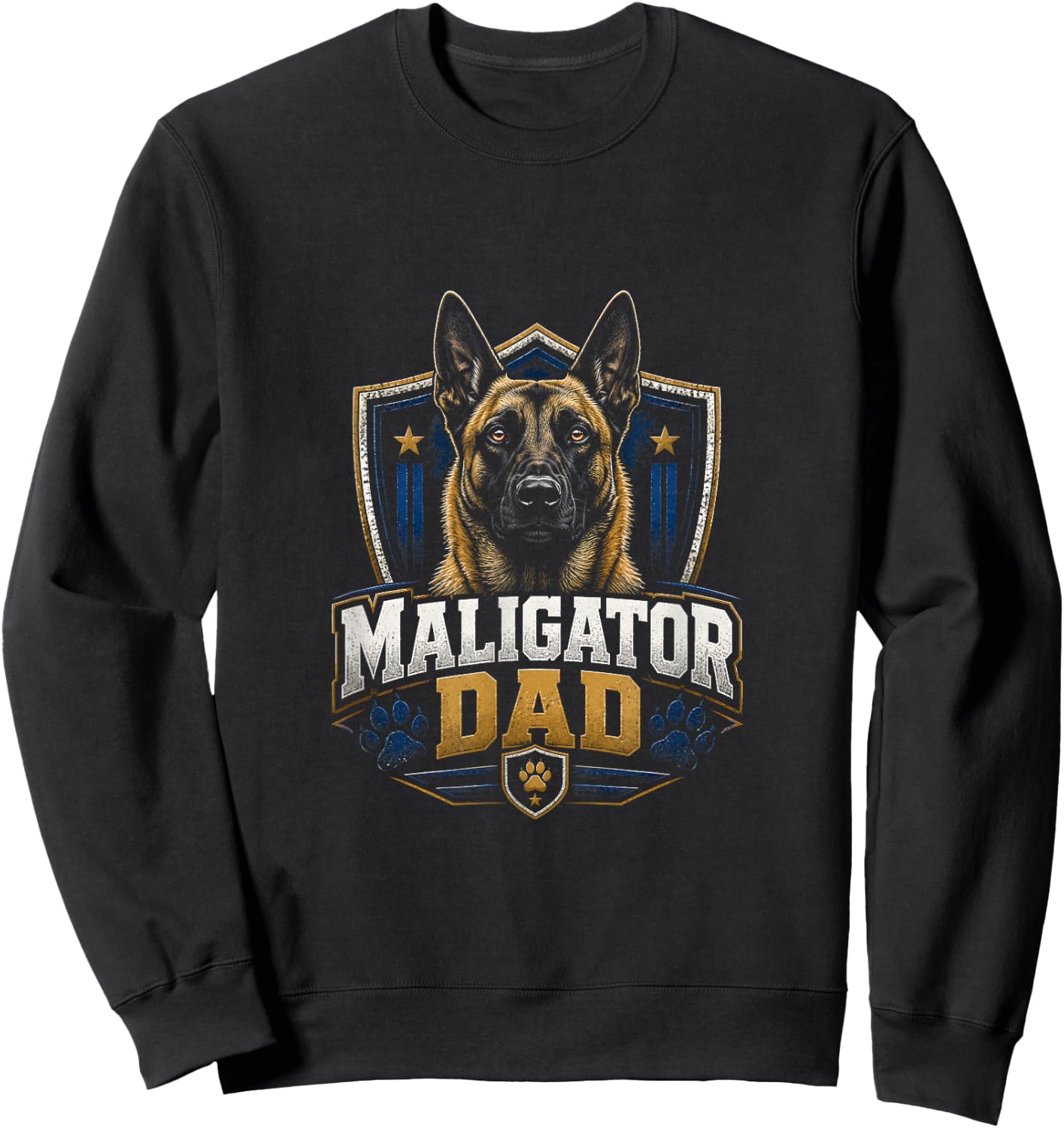 Maligator Dad Belgian Malinois Sweatshirt - Sweatshirt | Black