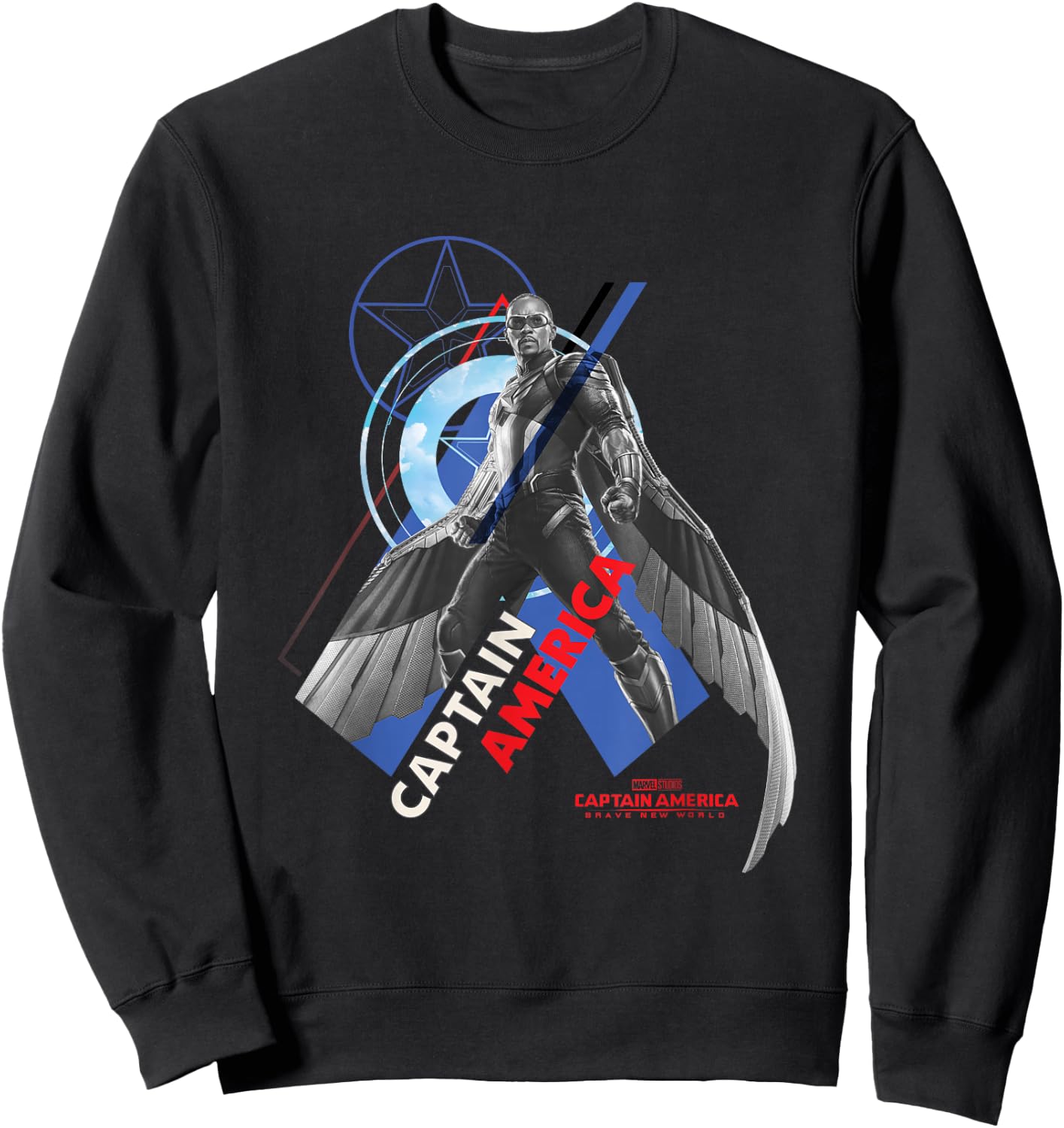 Marvel Captain America: Brave New World New Captain America Sweatshirt - Sweatshirt | Black