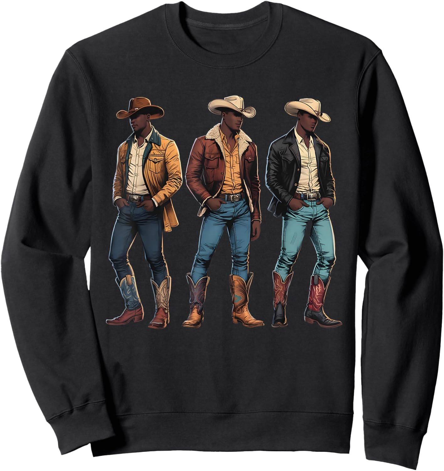 Melanin Cowboy Western African American Black History Month Sweatshirt - Sweatshirt | Black