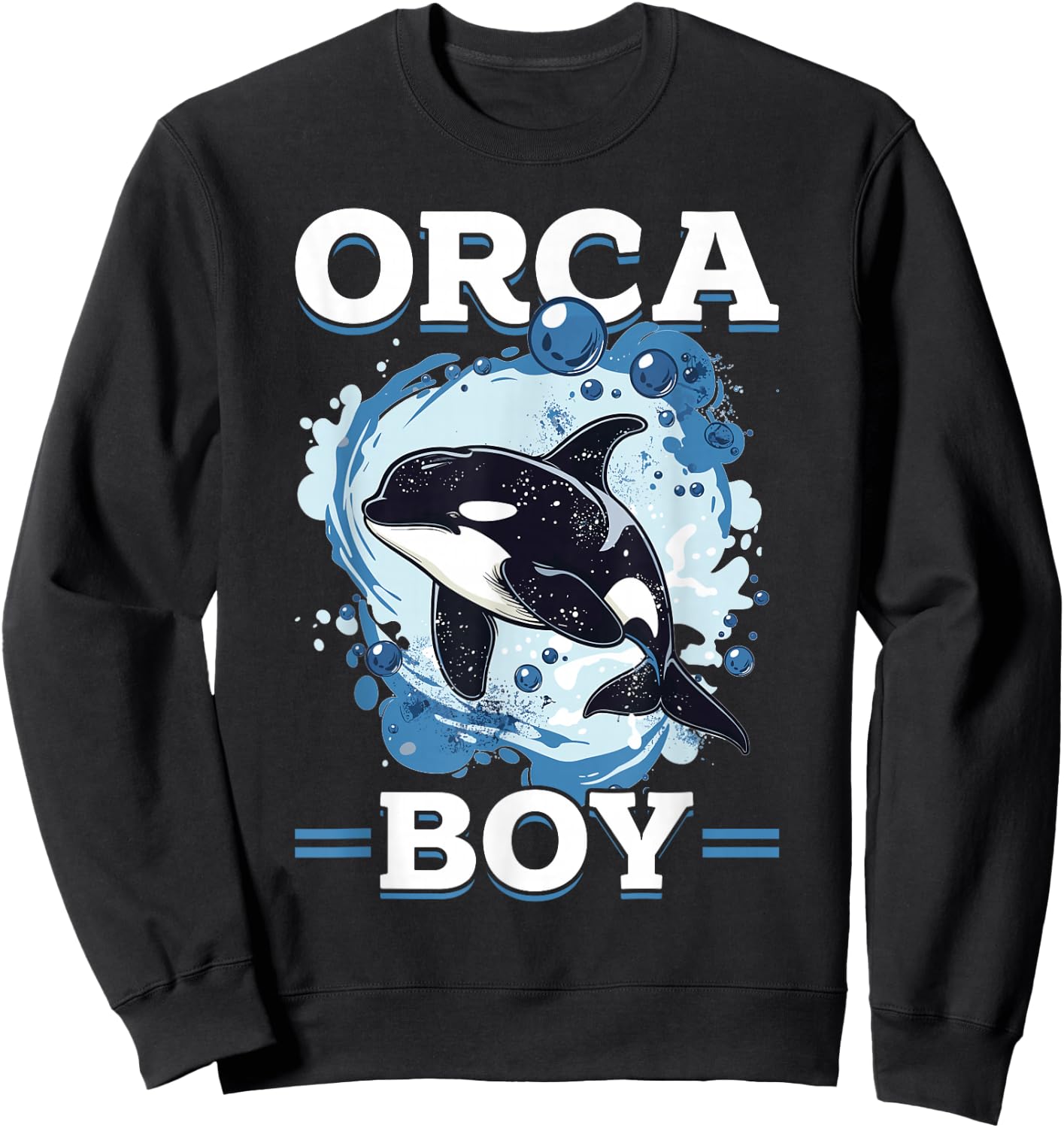 Funny Orca Animal Orca Boy Sweatshirt - Sweatshirt | Black