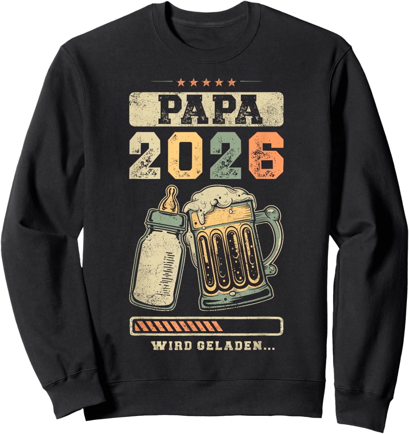 Papa 2026, Pregnancy Proclaiming, Expecting Father Sweatshirt - Sweatshirt | Black