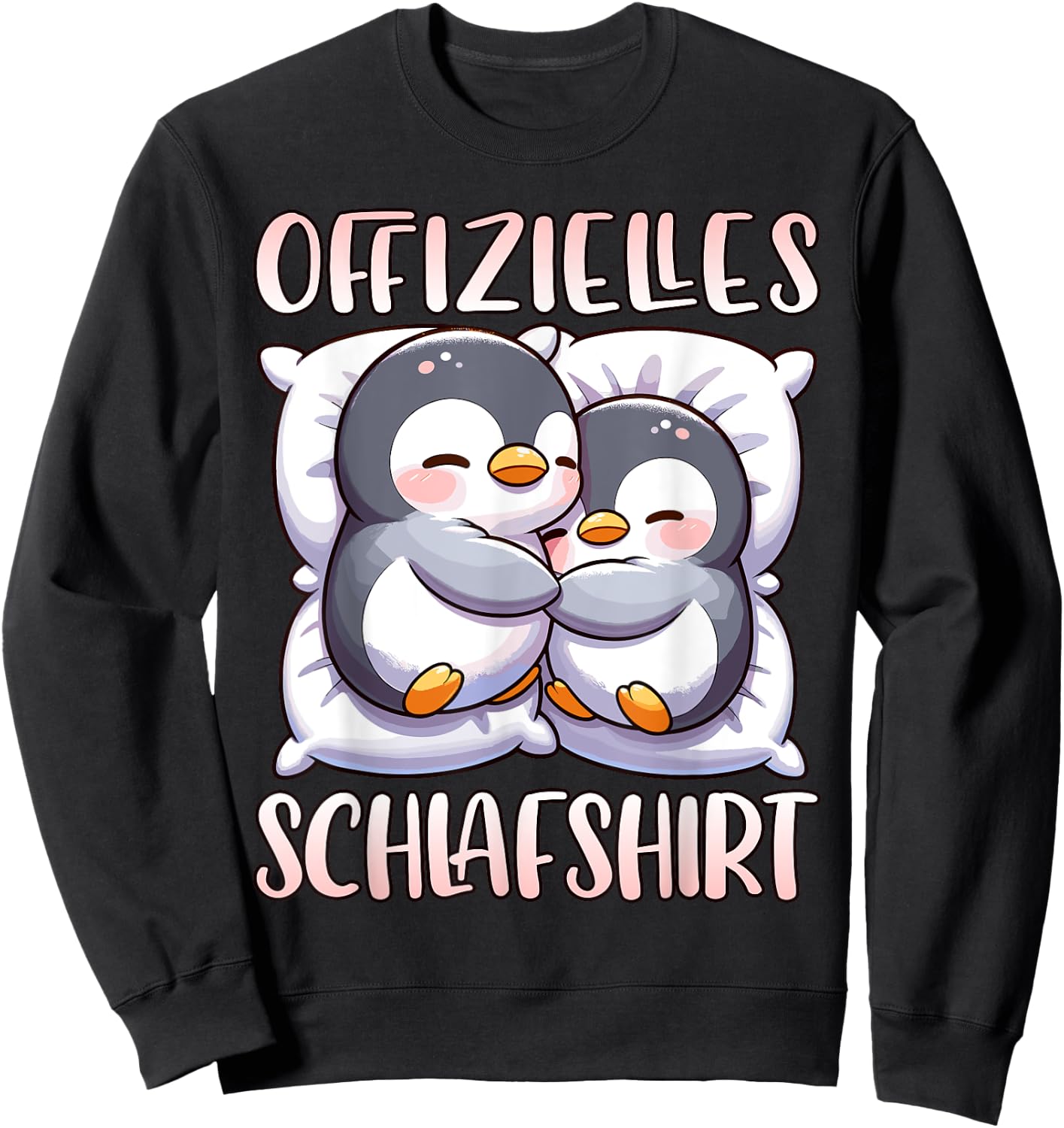 Official Sleep Shirt Penguin Pyjamas Girls Sleep , black Sweatshirt - Sweatshirt | Black