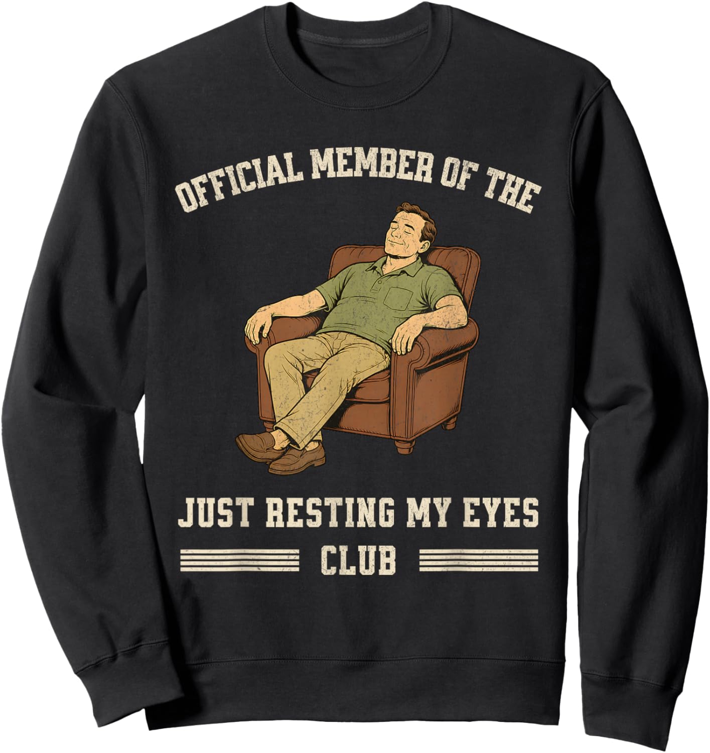 Membre Officiel du Just Resting My Eyes Club Fête des Pères Sweatshirt - Sweatshirt | Black
