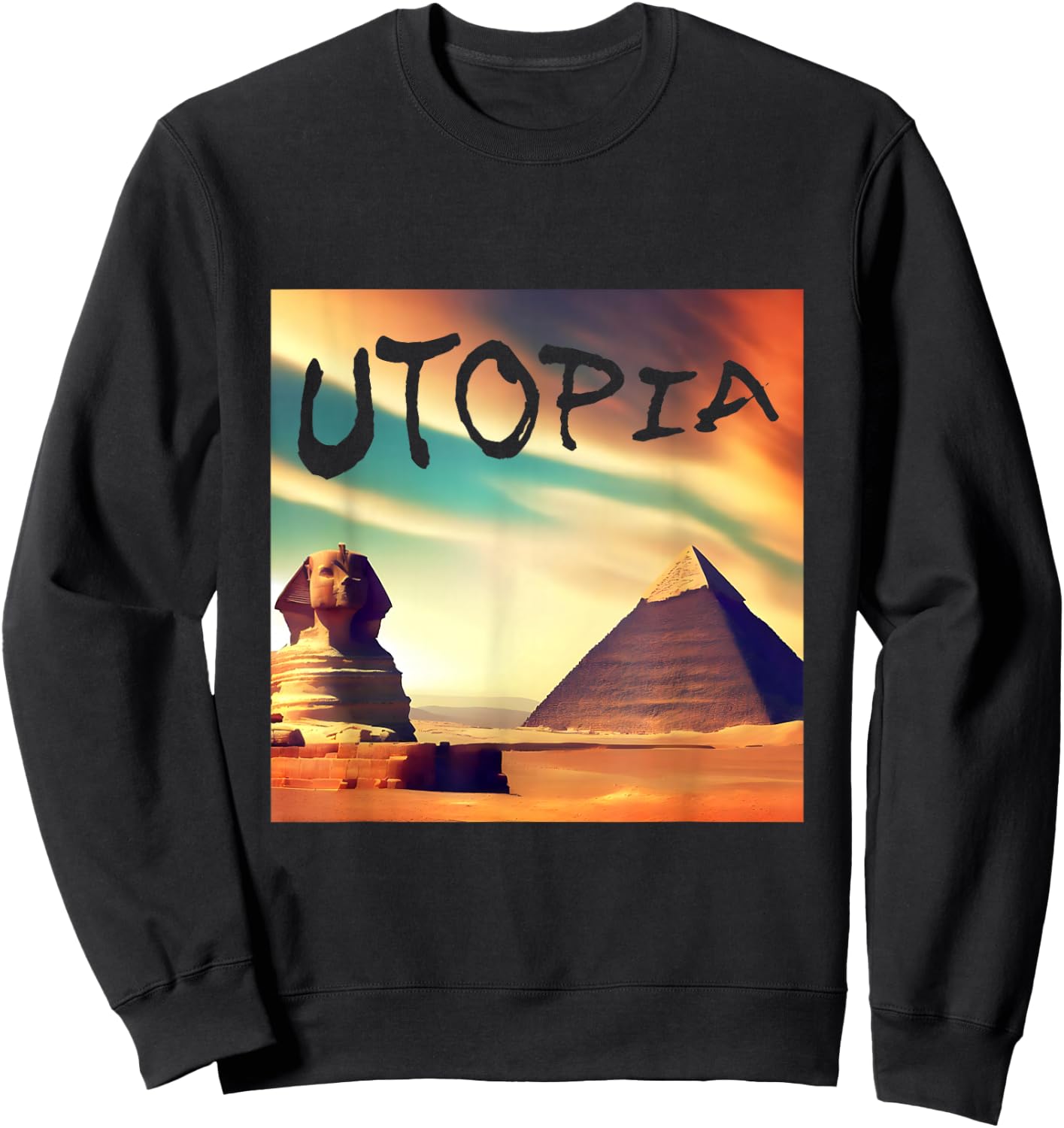 Utopia Rap Trap Hip Hop Music Sweatshirt - Sweatshirt | Black