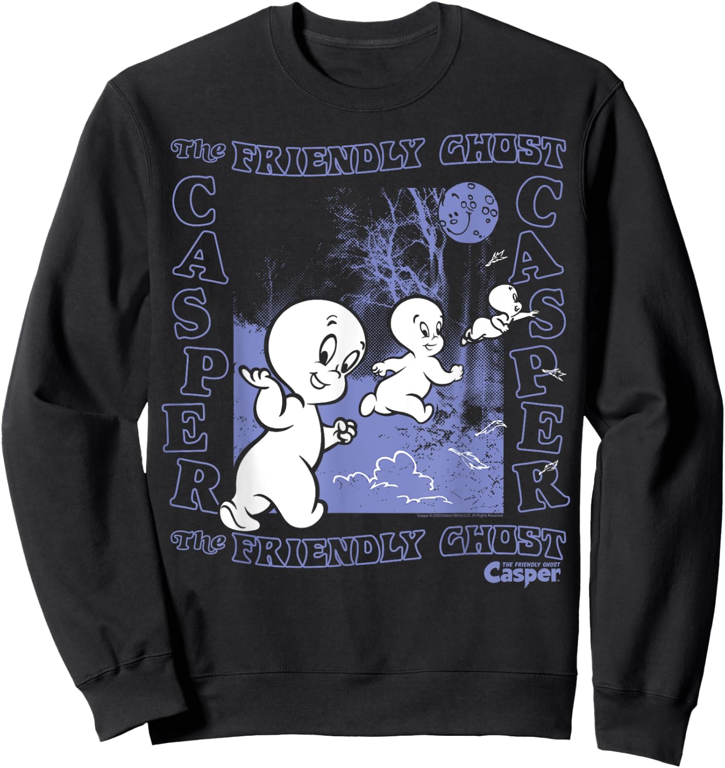 Casper The Friendly Ghost Nighttime Sweatshirt - Sweatshirt | Black