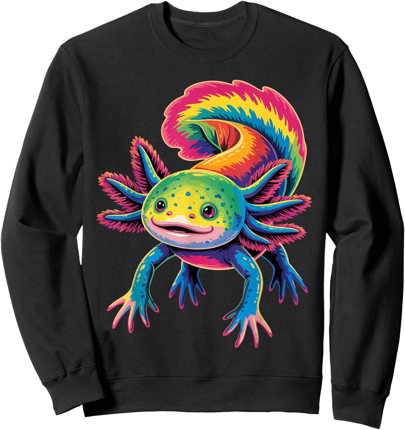 Funny Axolotl Design Women Kids Axolotl Lovers Sweatshirt - Sweatshirt | Black