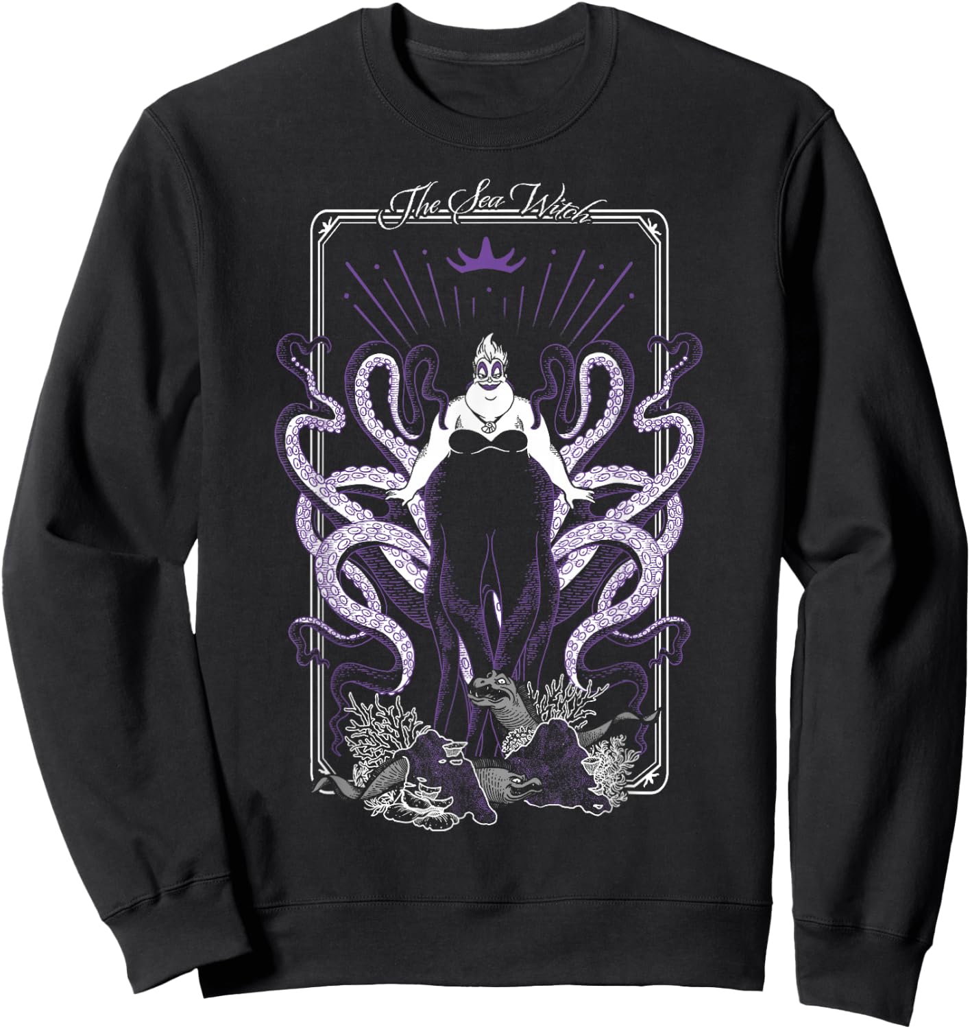 Disney Ursula Tarot Card Poster Sweatshirt - Sweatshirt | Black