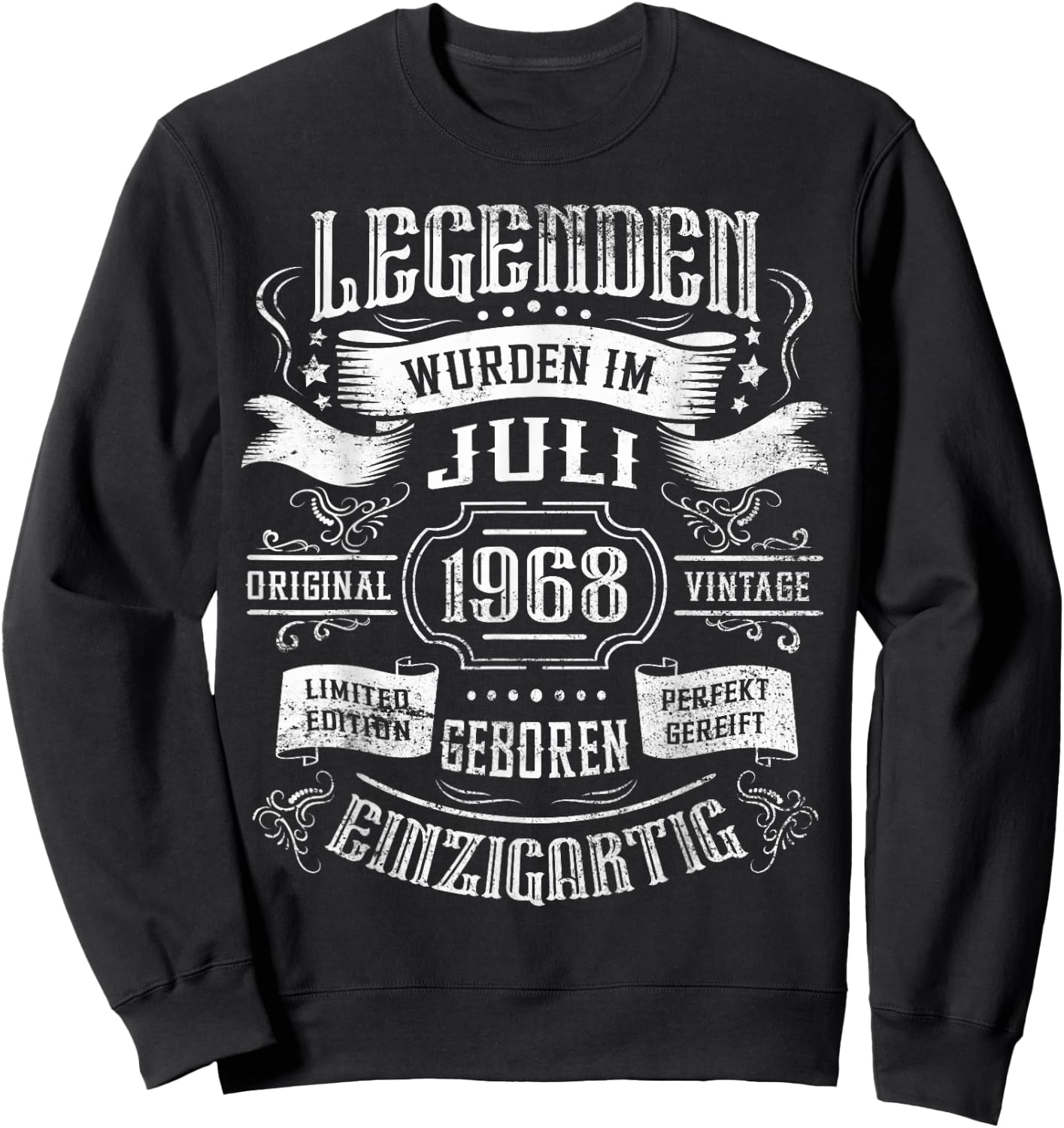 56. Geburtstag Legenden wurden im Juli 1968 geboren Sweatshirt - Sweatshirt | Black