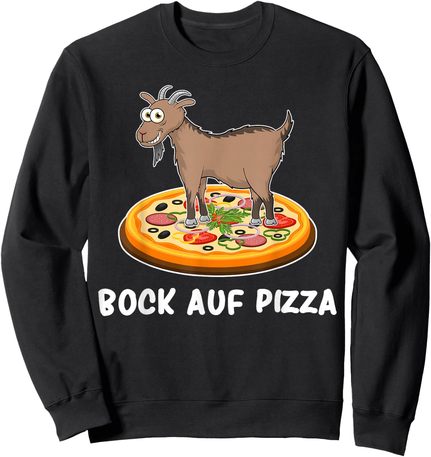 Pizza Sayings Pizza Baker Pizza Lovers Bock on Pizza , black, s Sweatshirt - Sweatshirt | Black