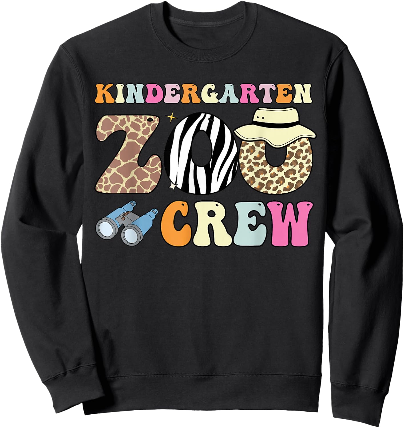 Field Zoo Trip Shirt For Teacher, Kindergarten Crew Sweatshirt - Sweatshirt | Black
