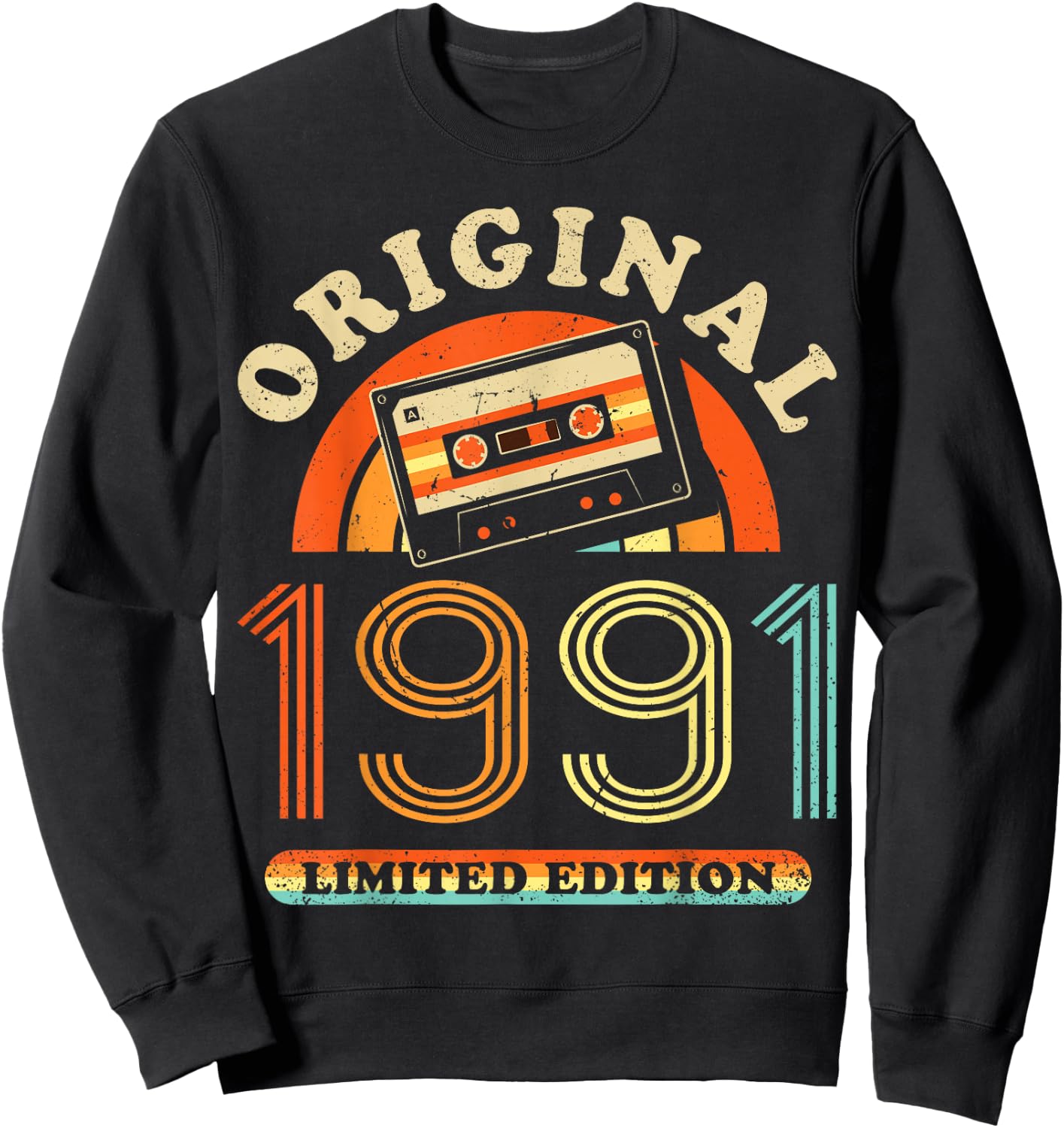 35.Geburtstag Original Männer Frauen Vintage Jahrgang 1991 Sweatshirt - Sweatshirt | Black