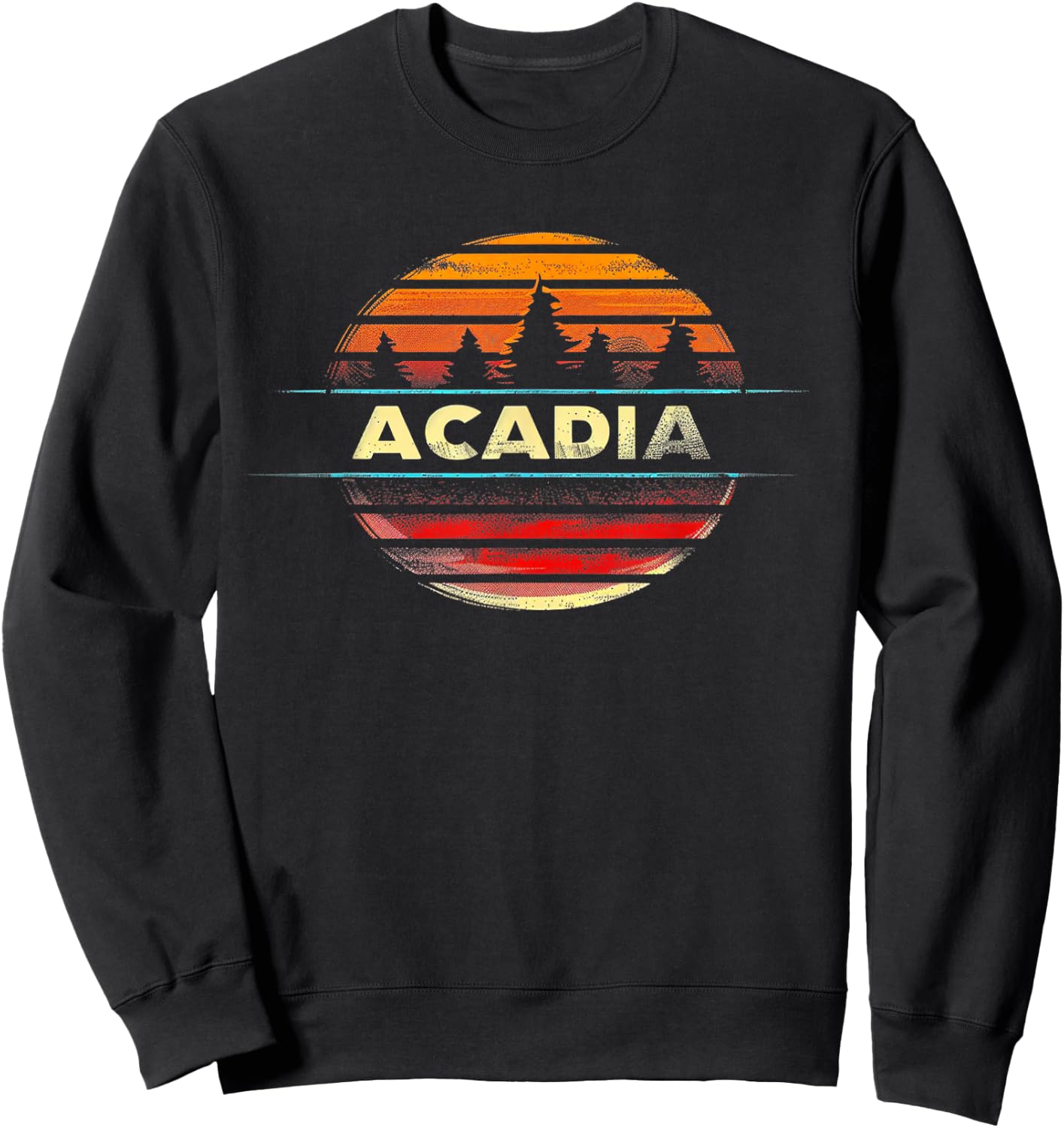 Acadia - US National Park Vintage Men Women Kids Retro Sweatshirt - Sweatshirt | Black