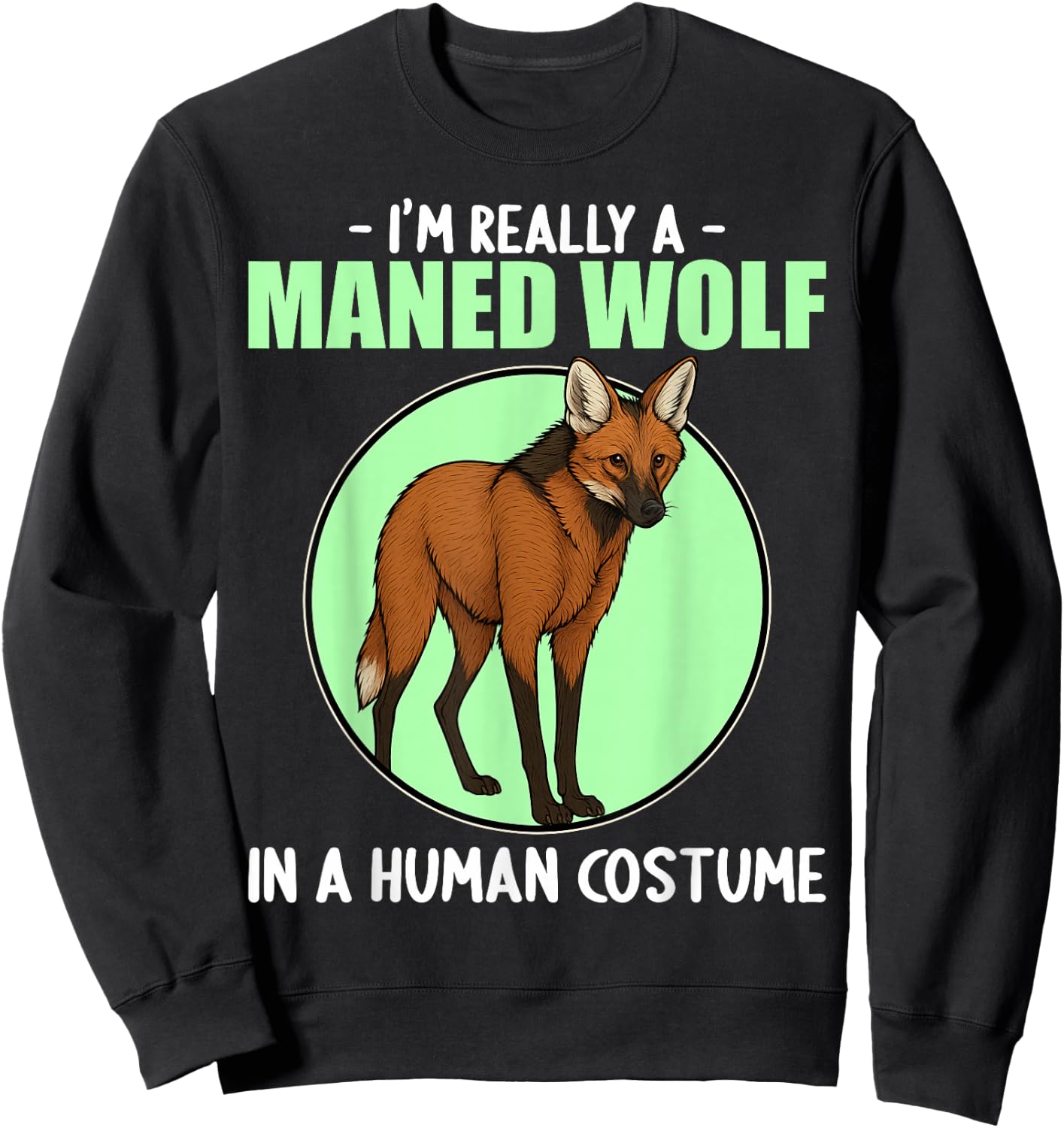 Maned Wolves Maned Wolf Sweatshirt - Sweatshirt | Black