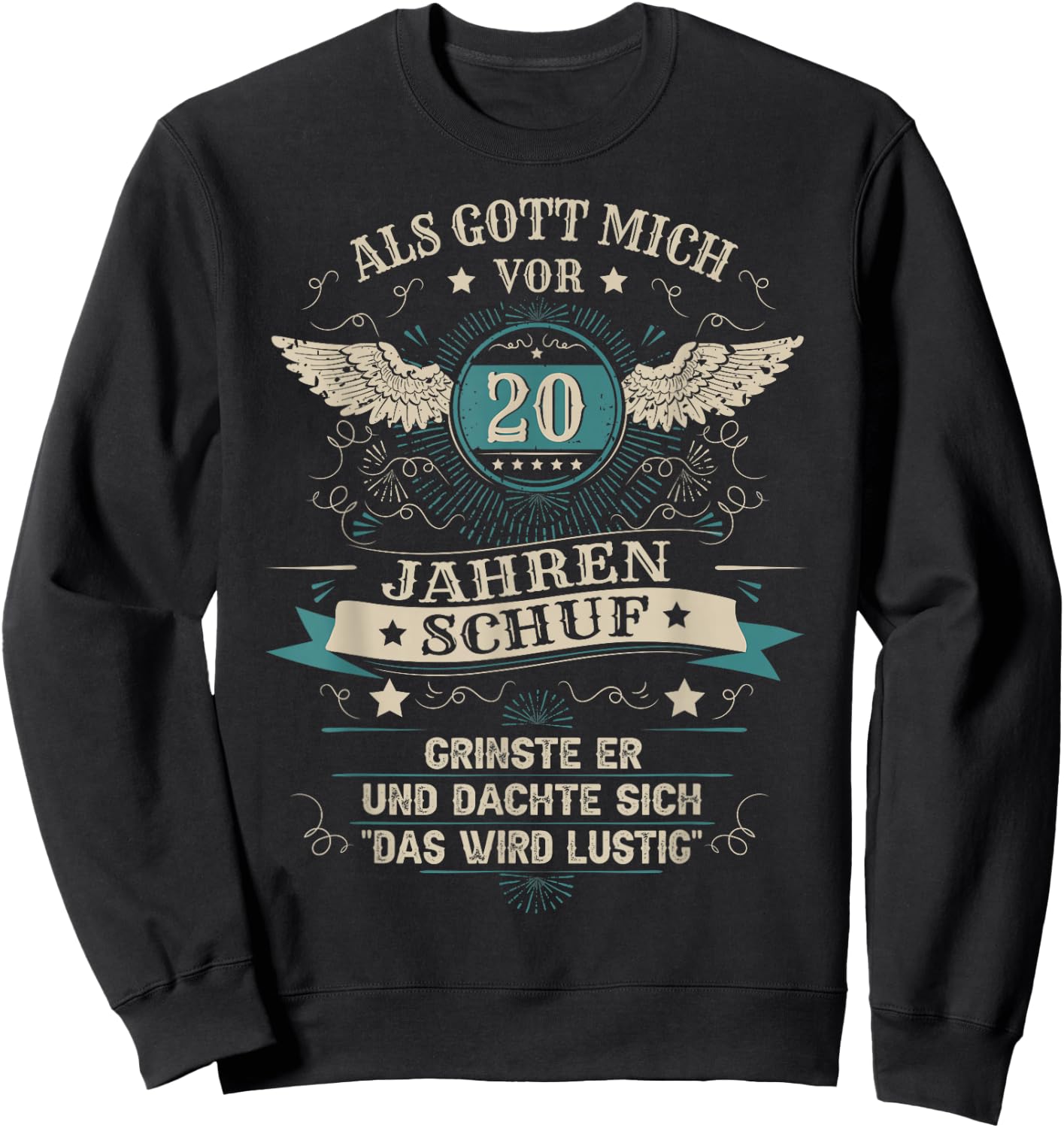 20. Geburtstag Mann Frau 20 Jahre 2006 Deko Lustig Geschenk Sweatshirt - Sweatshirt | Black