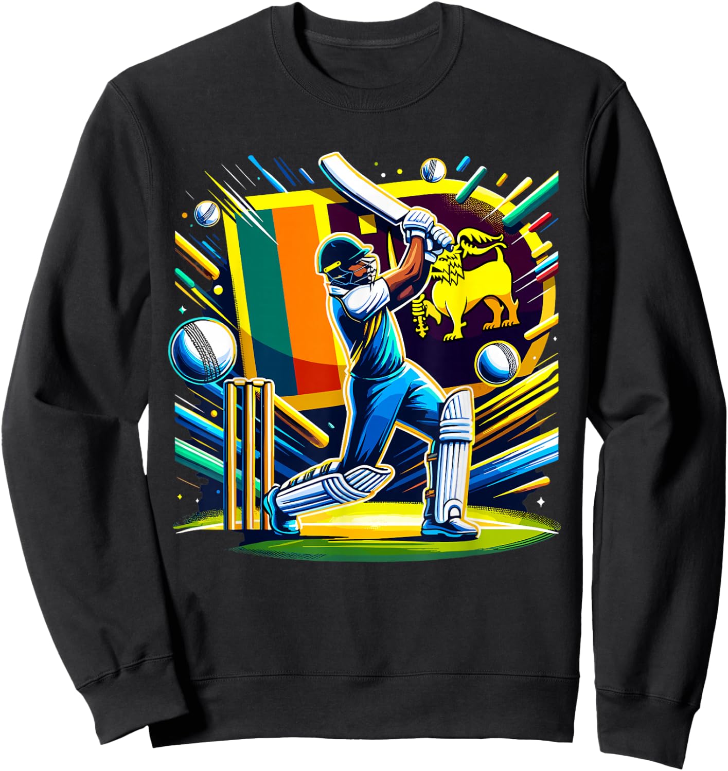 Sri Lankan Cricket Jersey 2024 , Black, S Sweatshirt - Sweatshirt | Black