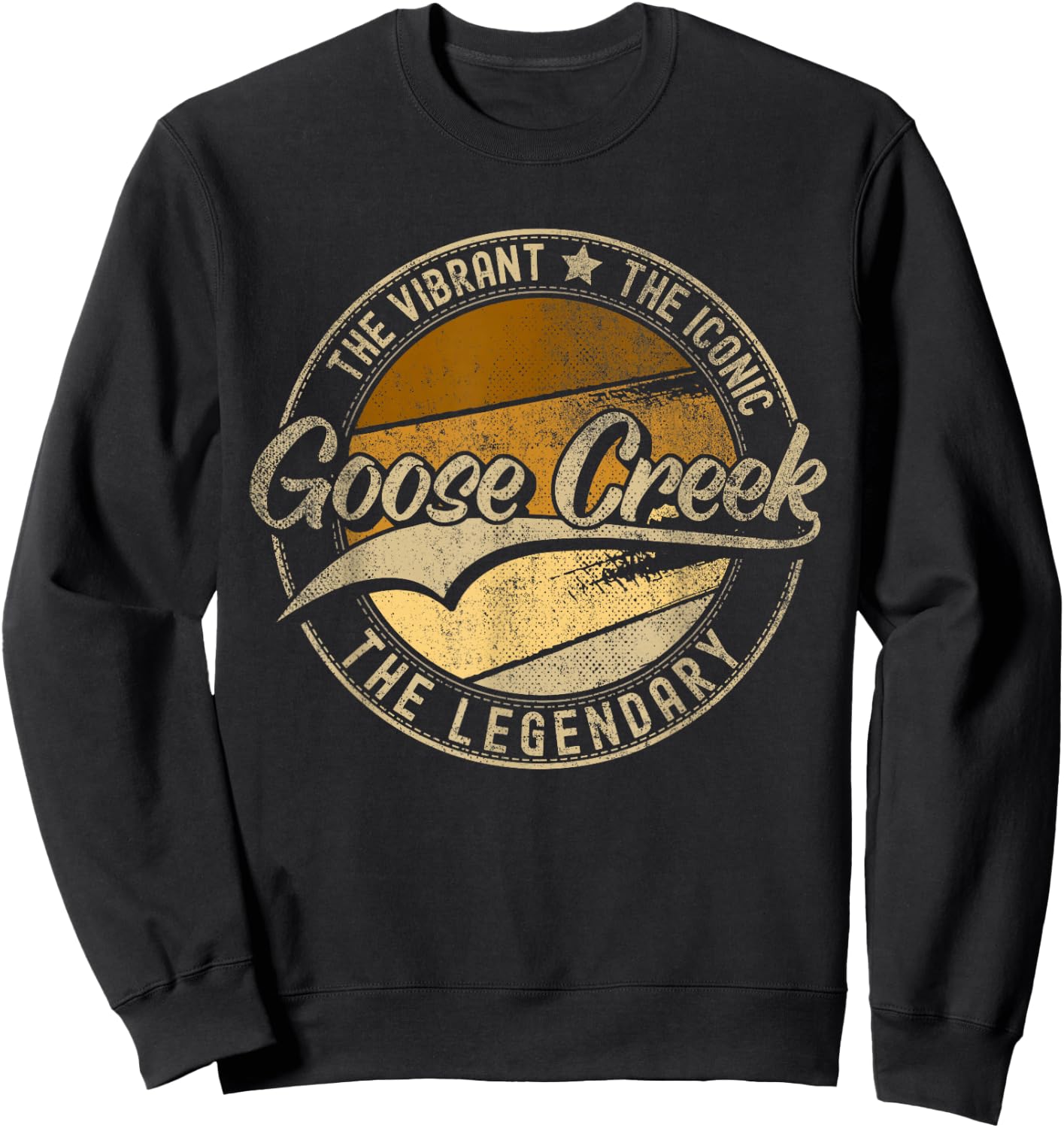 Goose Creek SC | South Carolina | Vintage Distressed Sweatshirt - Sweatshirt | Black