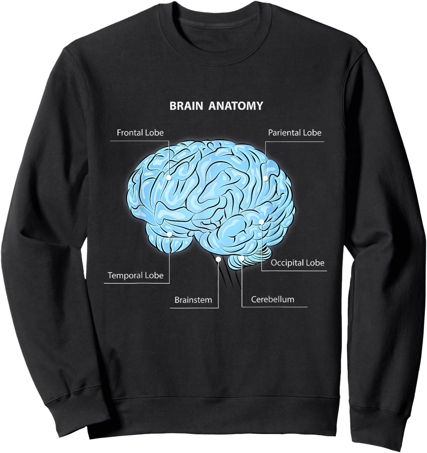 Brain shirt for , Brain for shirt women, Brain for youth Sweatshirt - Sweatshirt | Black