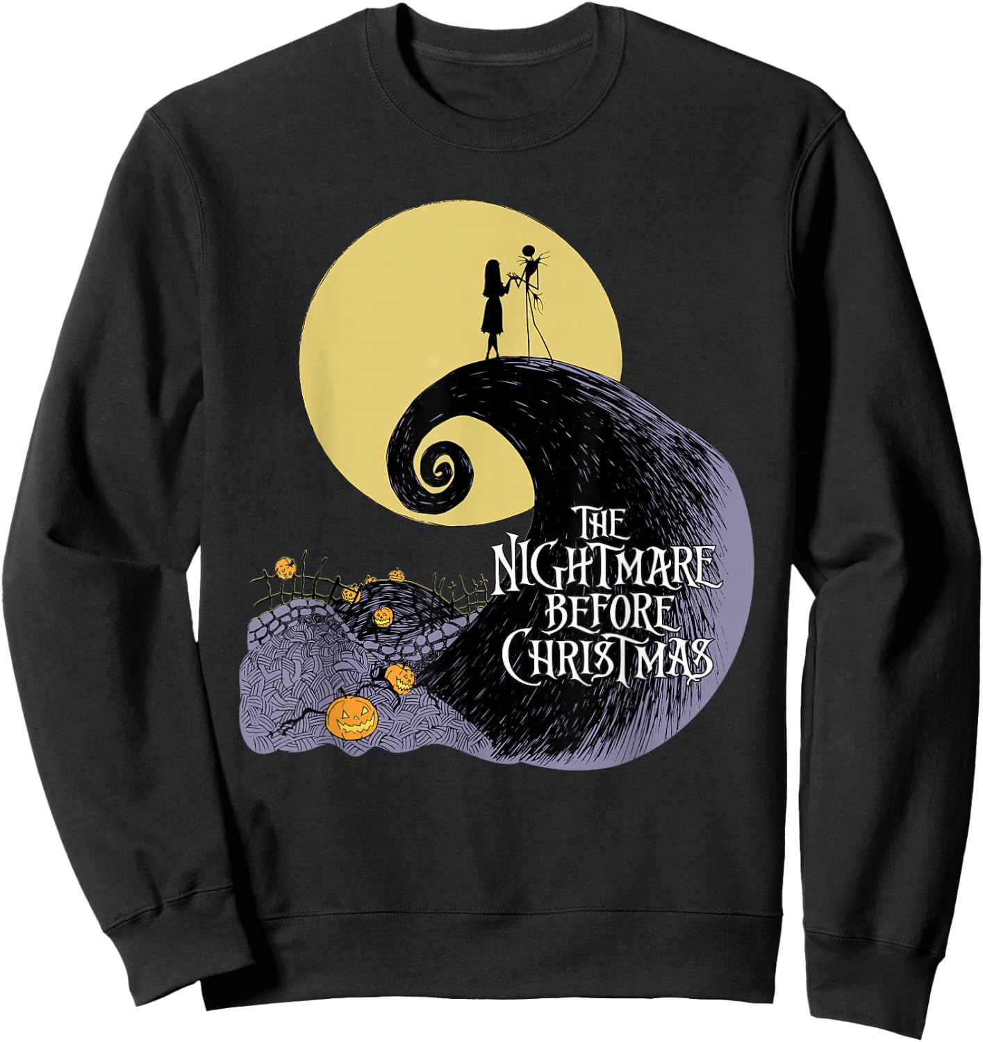 Disney The Nightmare Before Christmas Moon Silhouette Sweatshirt - Sweatshirt | Black