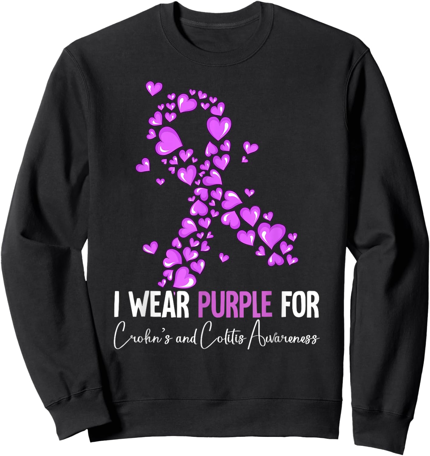 Crohn's And Colitis Awareness Sweatshirt - Sweatshirt | Black