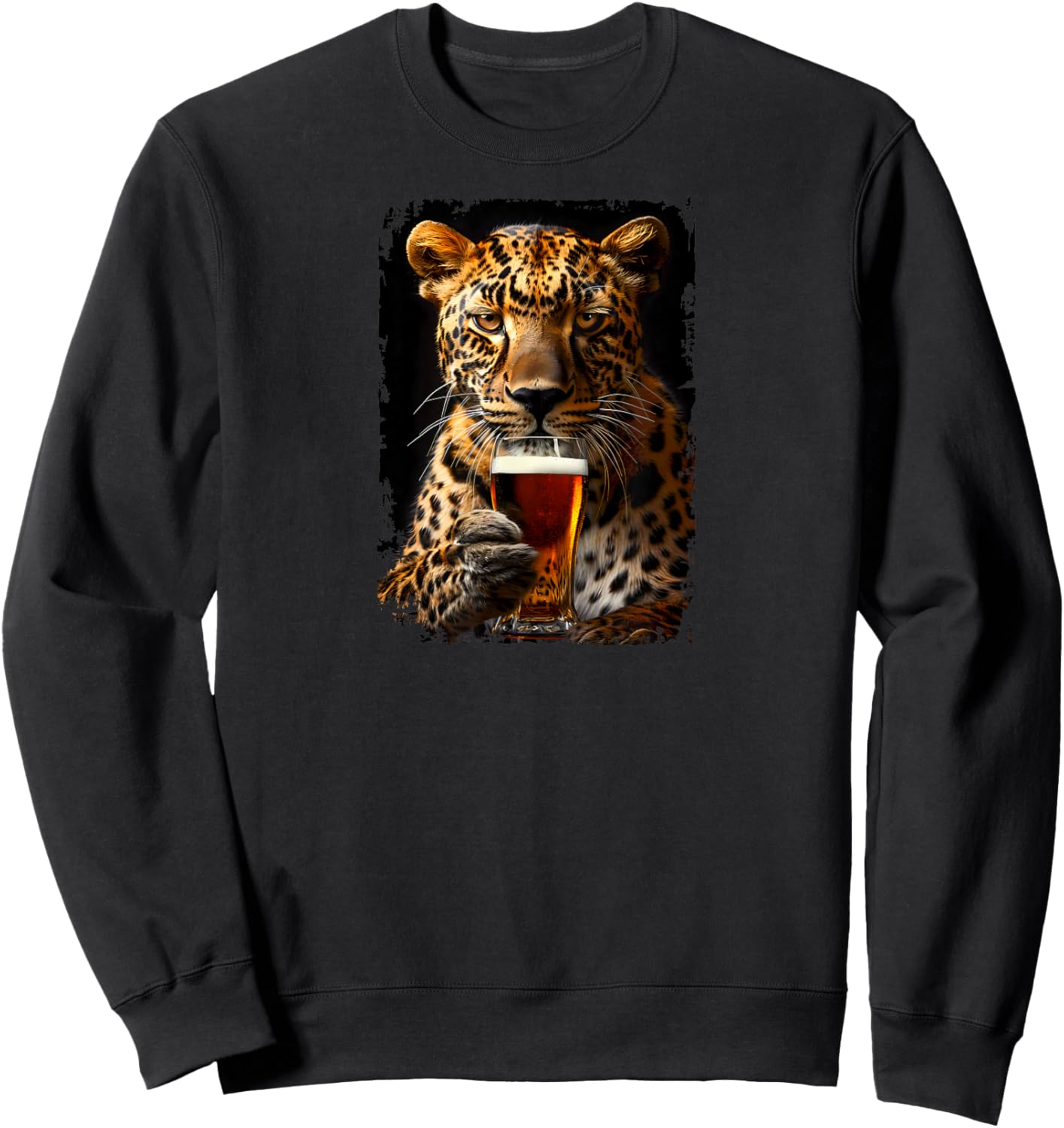 Leopard Beer , black Sweatshirt - Sweatshirt | Black