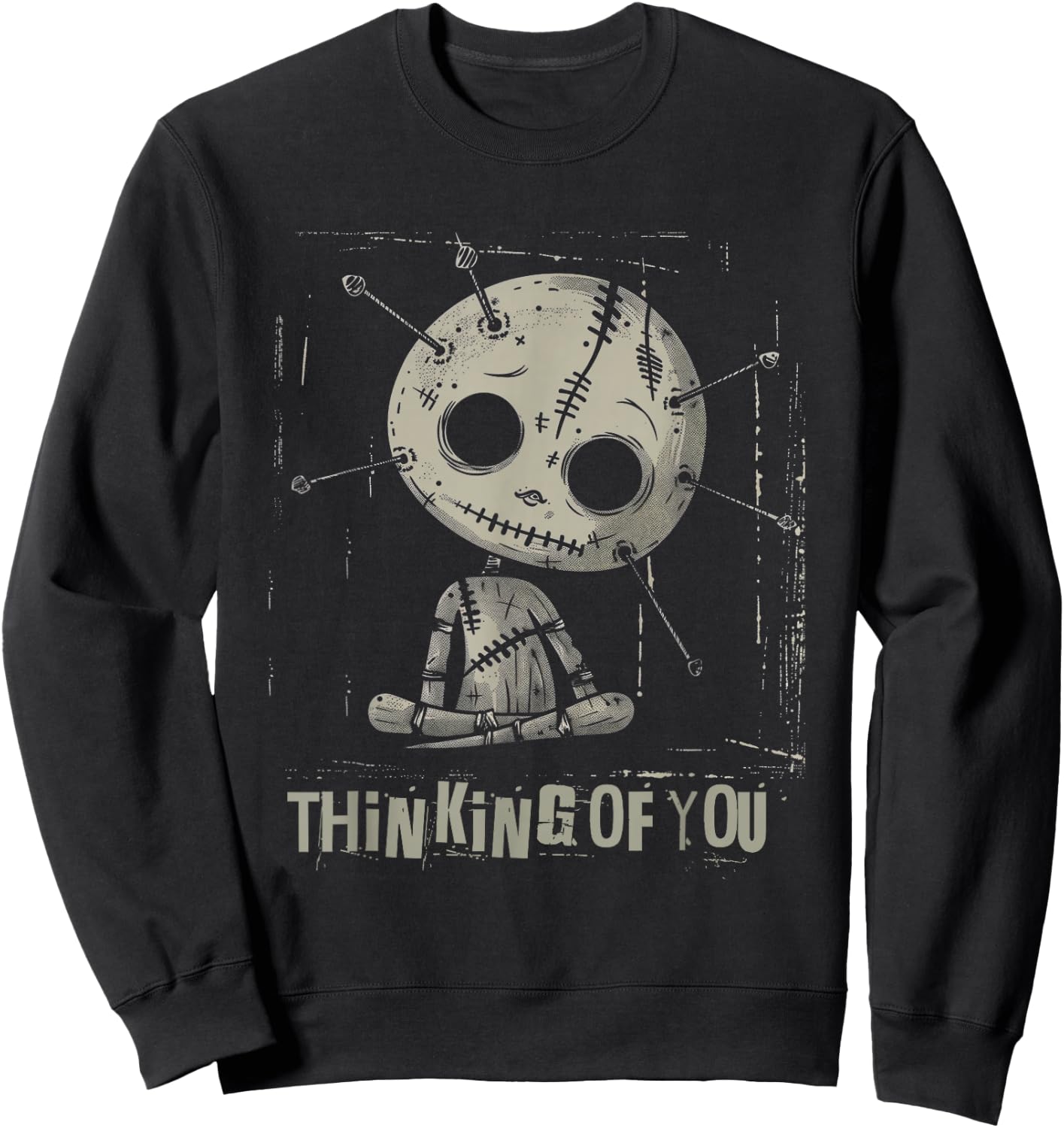 Thinking Of You Voodoo Doll Wicca Goth Witchcraft Sarcasm , black Sweatshirt - Sweatshirt | Black