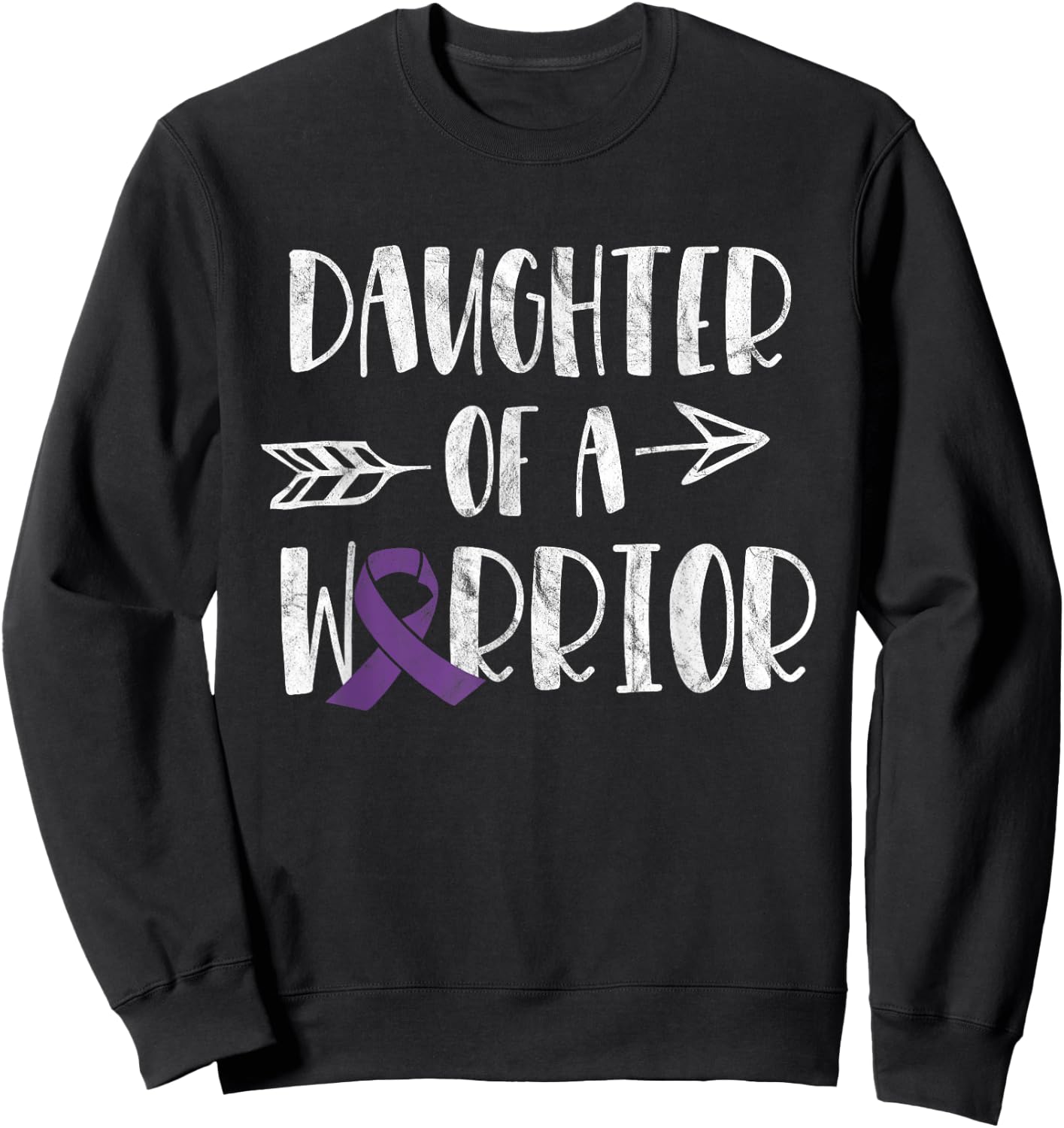 Alzheimer's Awareness Daughter Of A Warrior Dementia Sweatshirt - Sweatshirt | Black