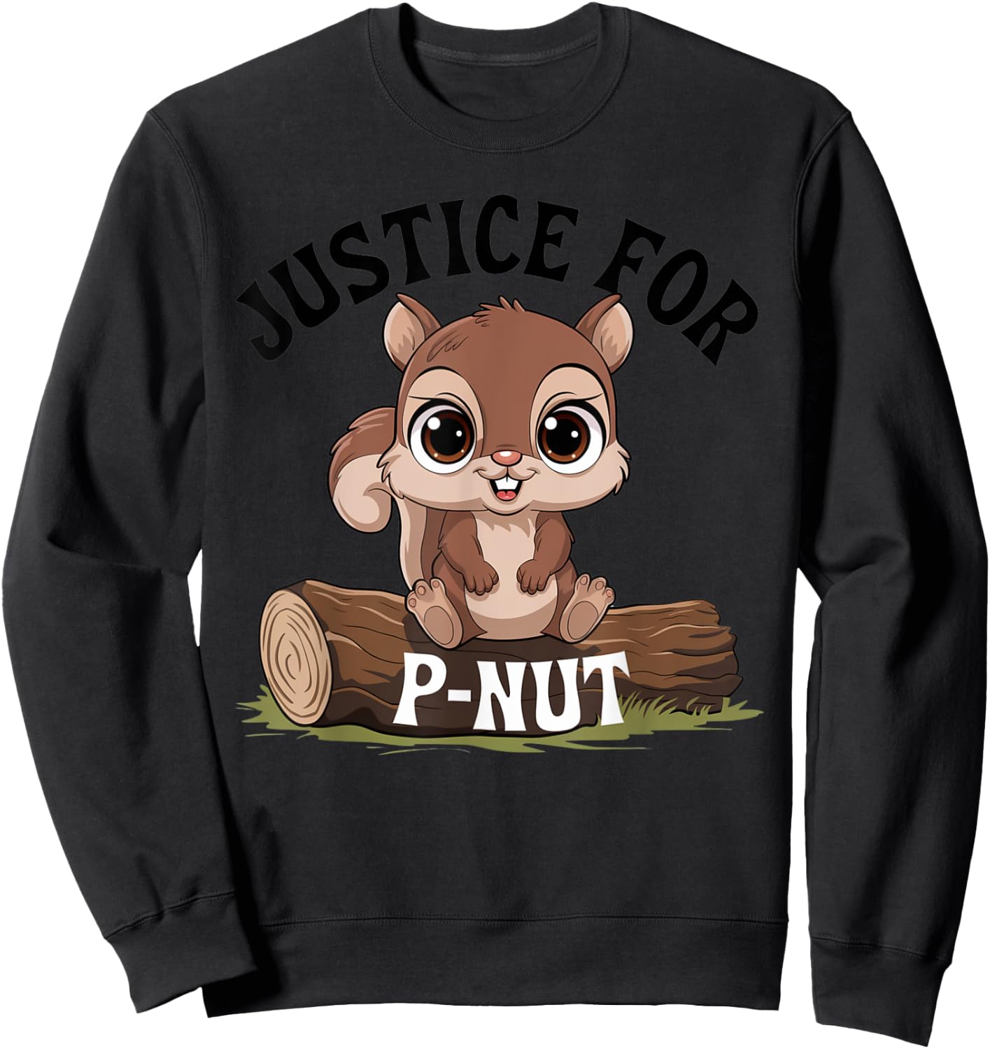 Justice for P-Nut Special Squirrel . Pnut Justice Sweatshirt - Sweatshirt | Black