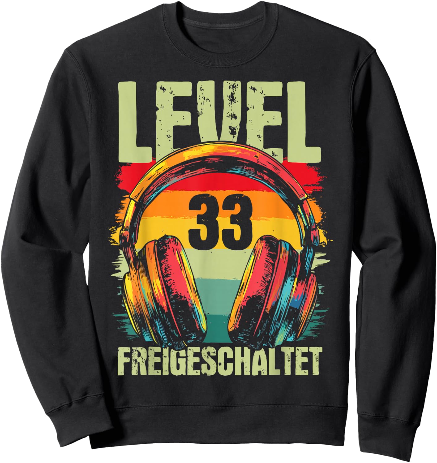 33rd Birthday Men's Video Gamer Level 33 Unlocked Man , black Sweatshirt - Sweatshirt | Black