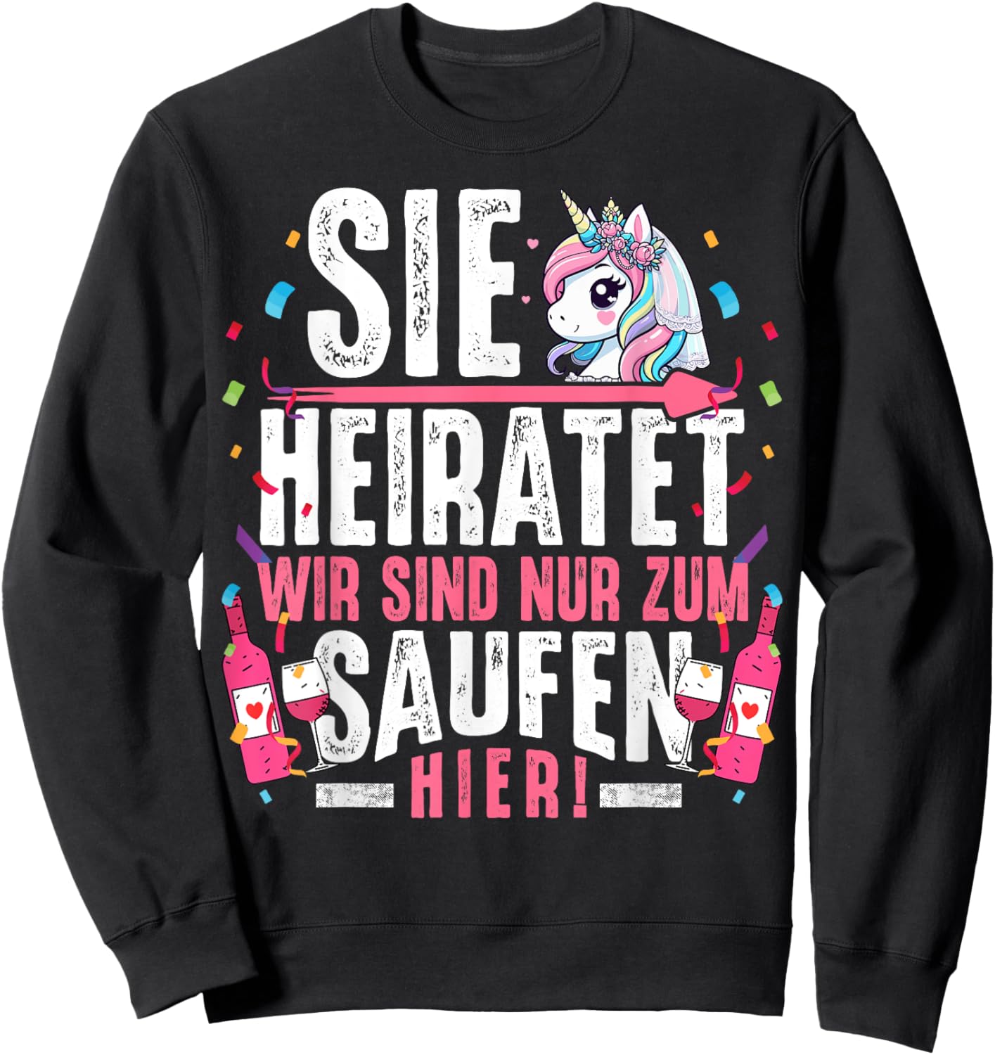 Hen Party Women JGA Shirt Hen Night , black Sweatshirt - Sweatshirt | Black