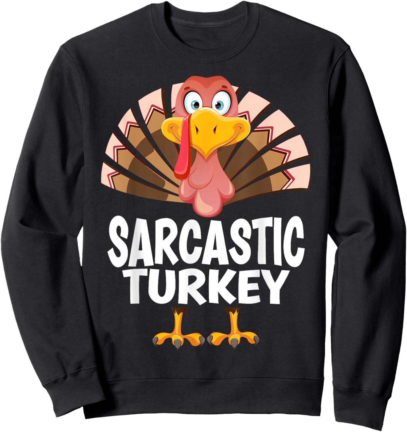 Thanksgiving Sarcastic Turkey Matching Pajama Sweatshirt - Sweatshirt | Black