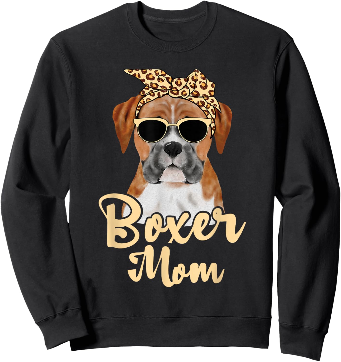 Boxer Mom - Dog Lover Animal Whisperer Veterinarian Sweatshirt - Sweatshirt | Black