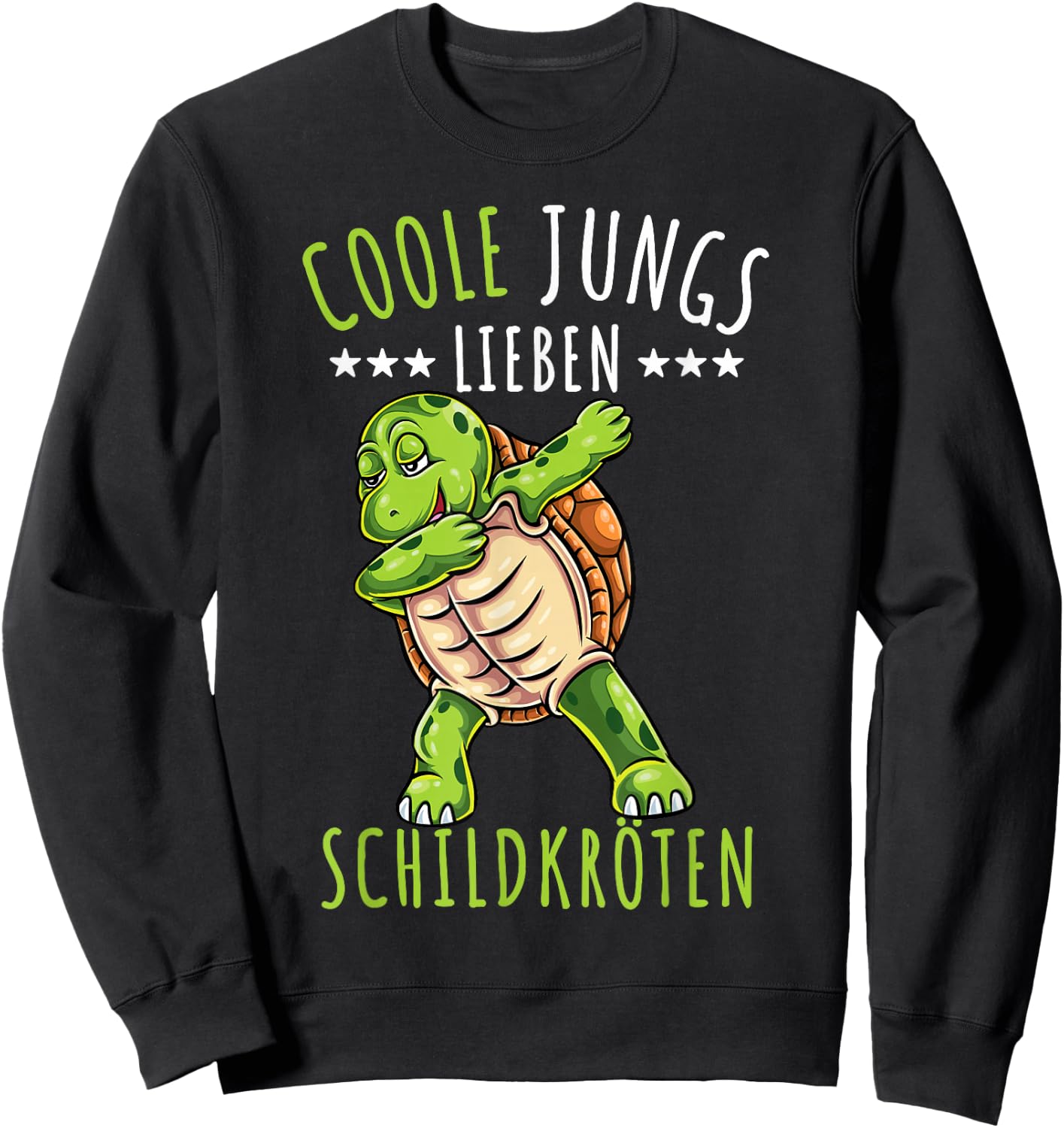 Coole Jungs lieben Schildkröten Sweatshirt - Sweatshirt | Black