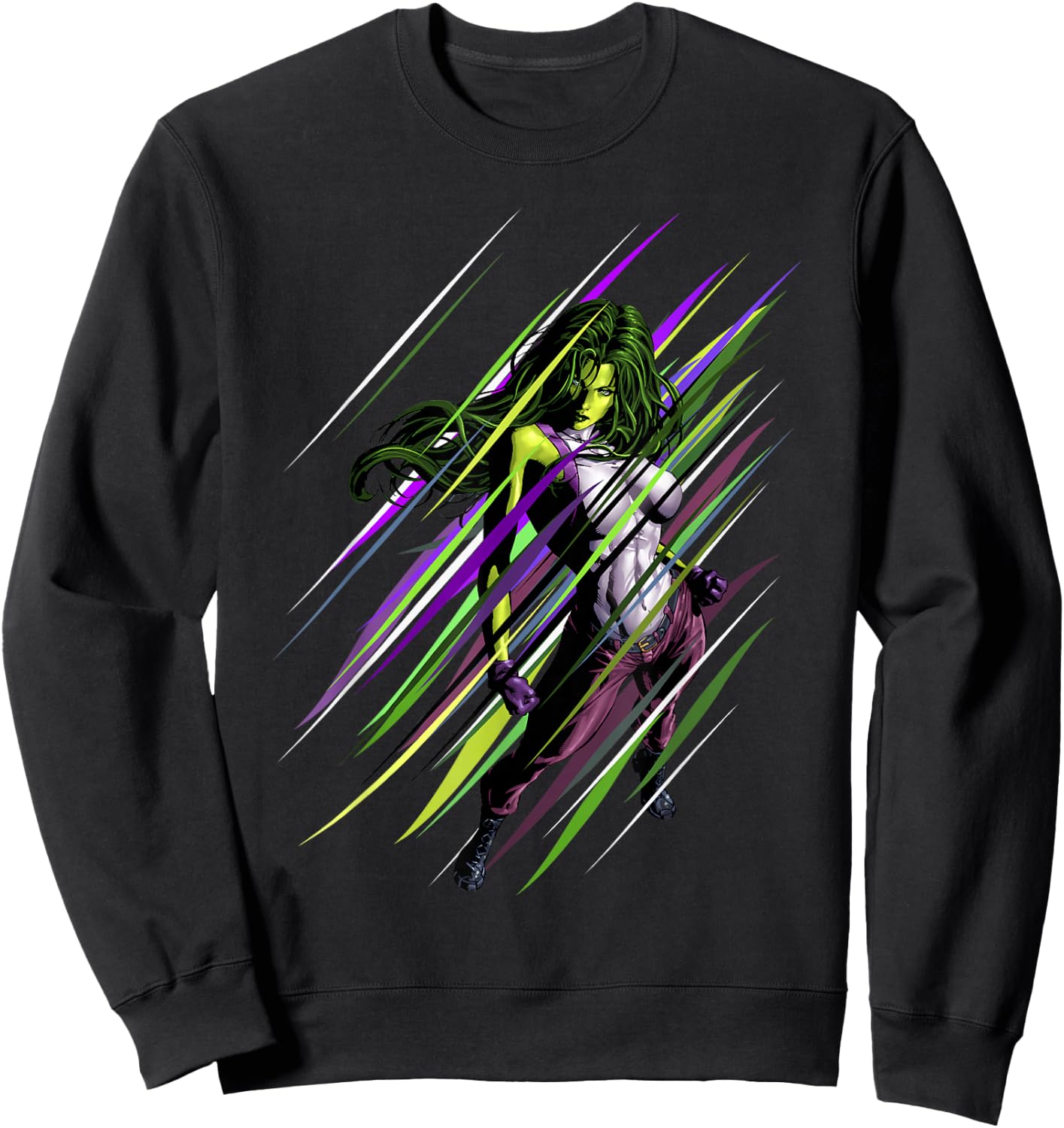 Marvel She-Hulk Lined Portrait Sweatshirt - Sweatshirt | Black