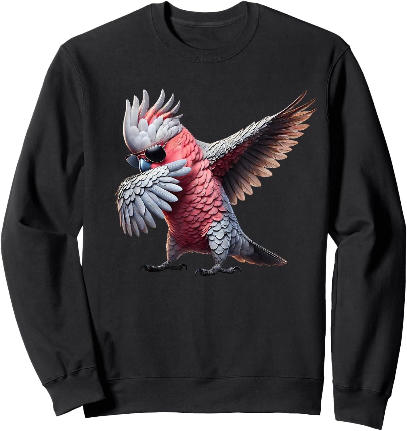 Dabbing Cockatoo Galah Parrot Lover Birding Sweatshirt - Sweatshirt | Black