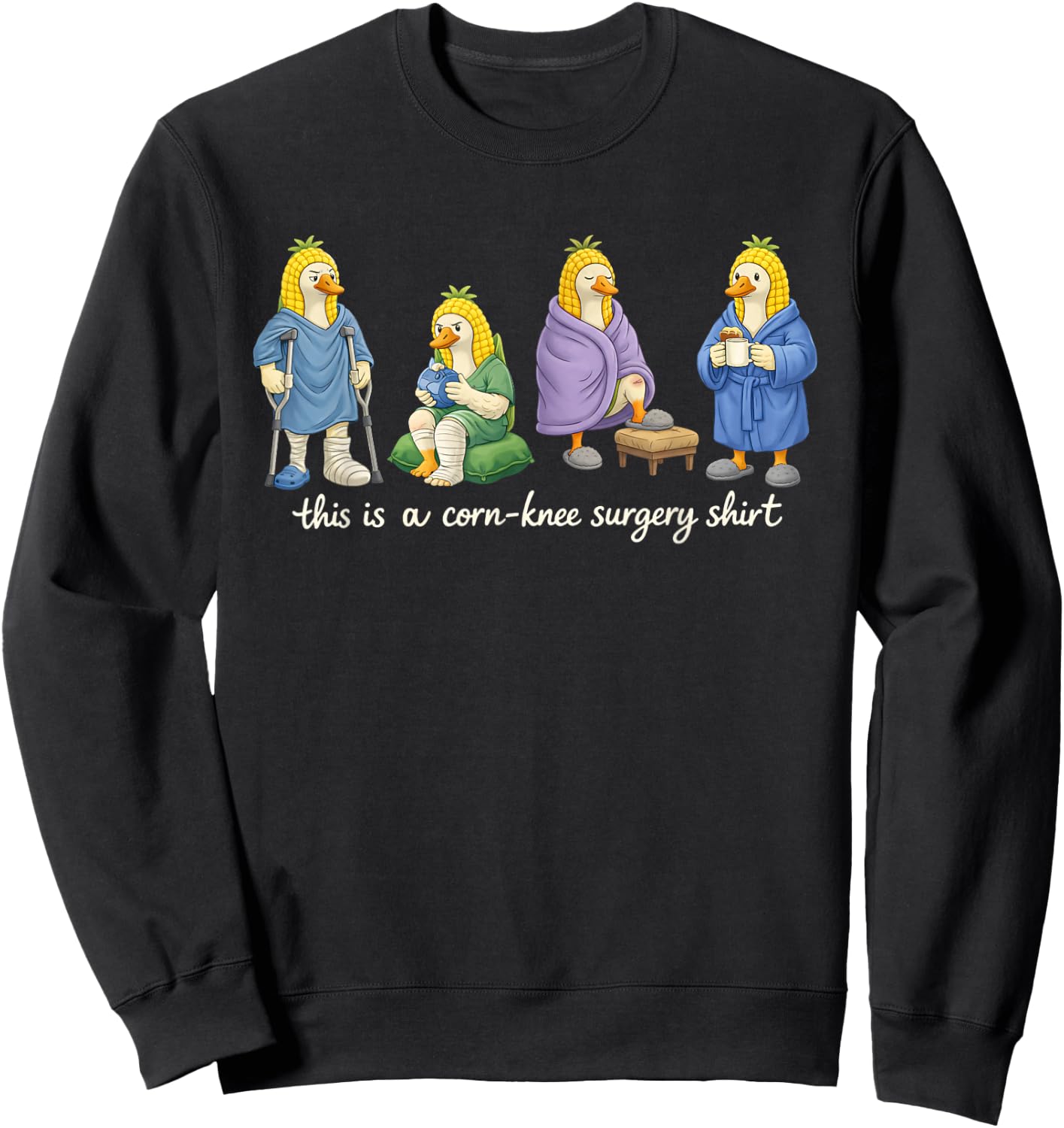 Knee Replacement ACL Surgery This is A Corn-Knee Surgery Sweatshirt - Sweatshirt | Black