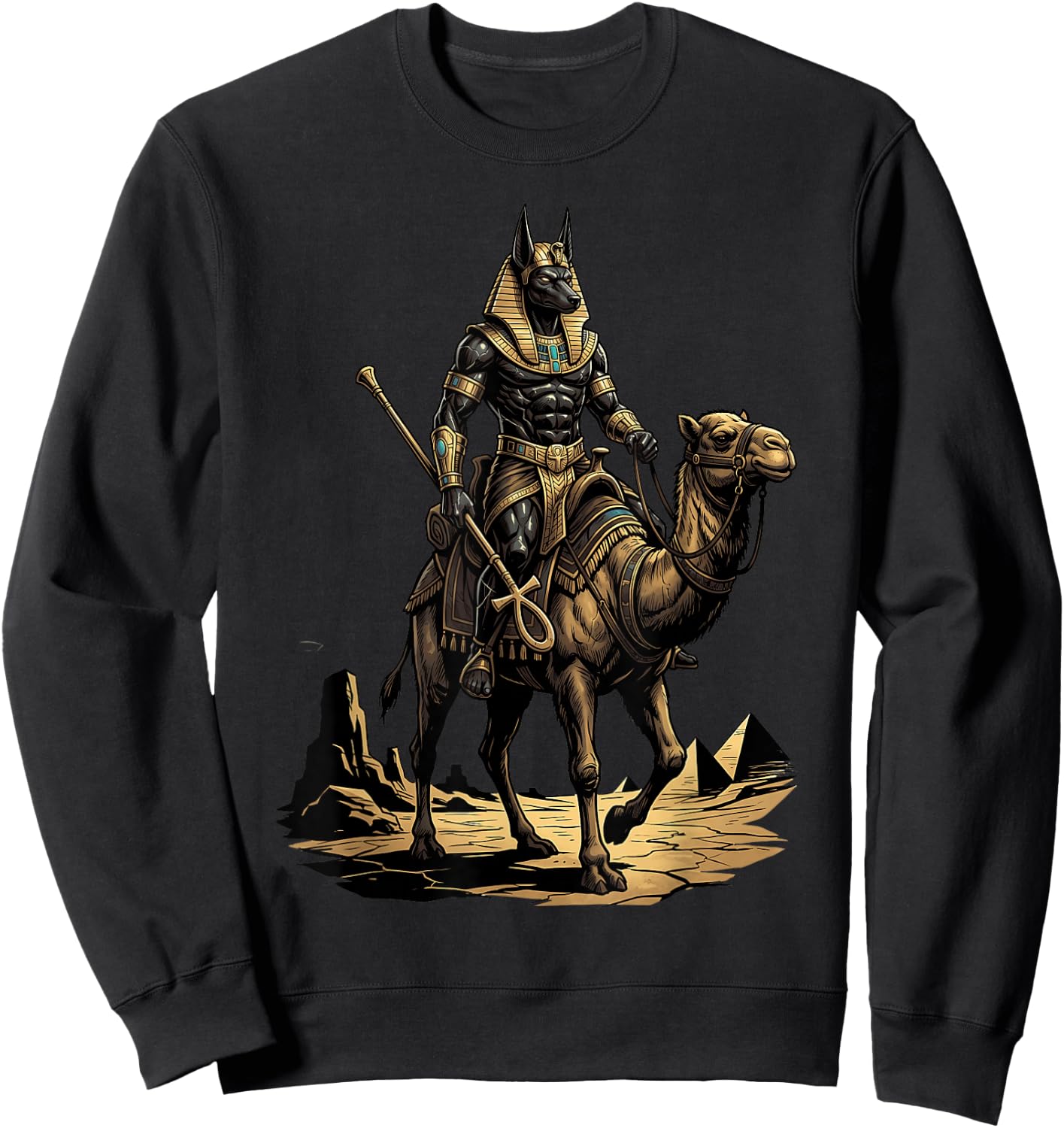 Anubis God Egyptian Diety Egyptian Mythology Ancient Egypt Sweatshirt - Sweatshirt | Black