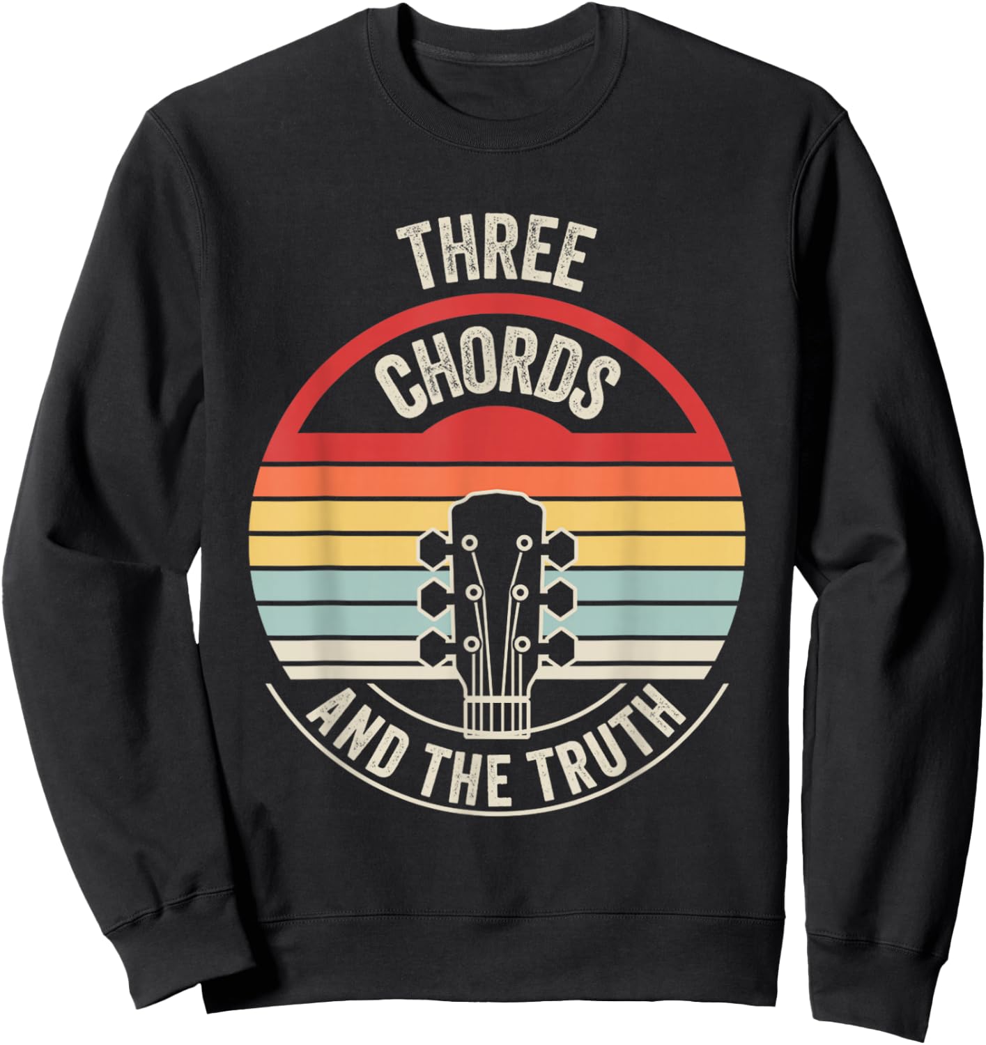 Three Chords And The Truth Guitar Music Sweatshirt - Sweatshirt | Black